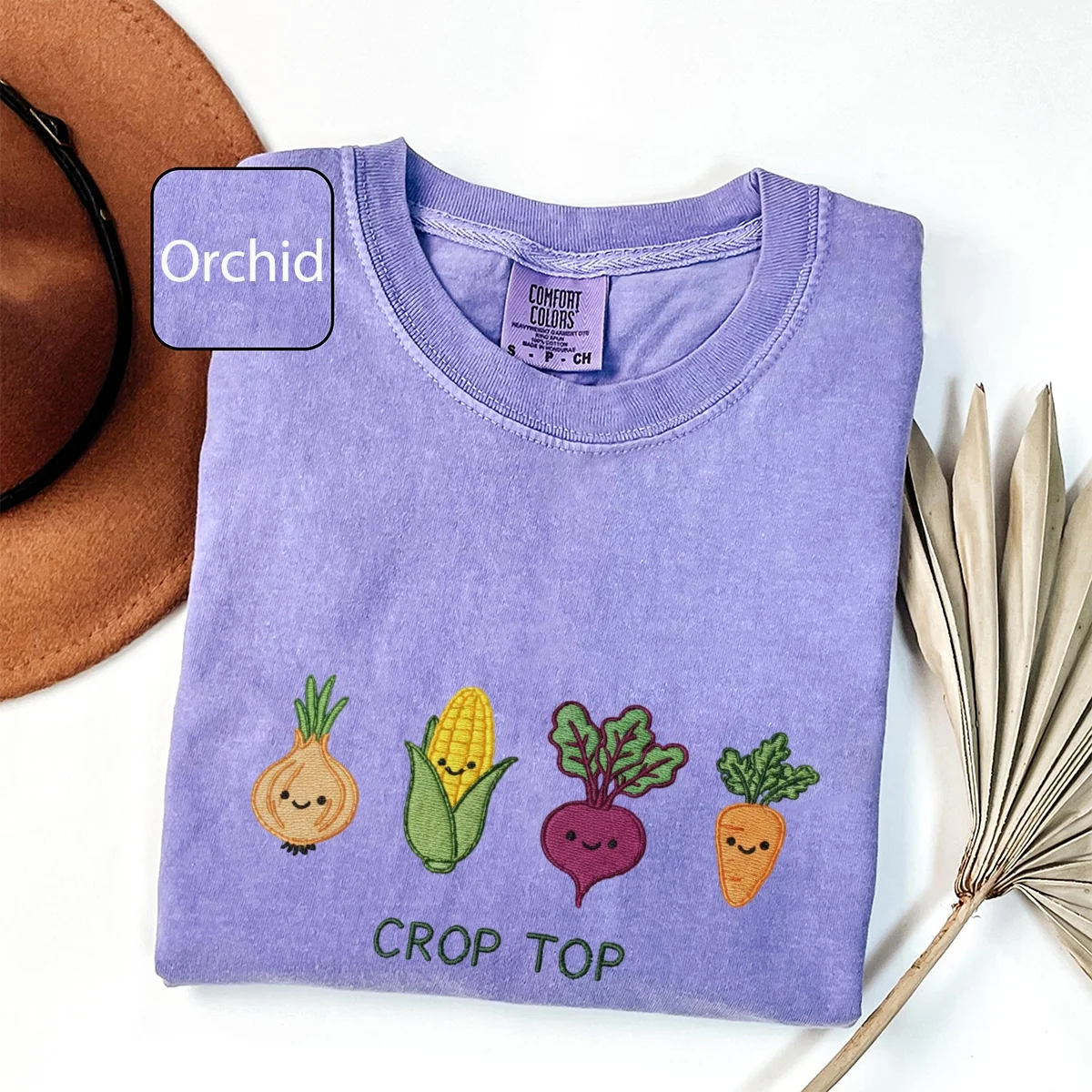 Custom Embroidered I’ll Be in My Office Gardening Crop Top T-Shirt | Funny Plant Mom Tee – Cottagecore Farmer Gift - Image 2