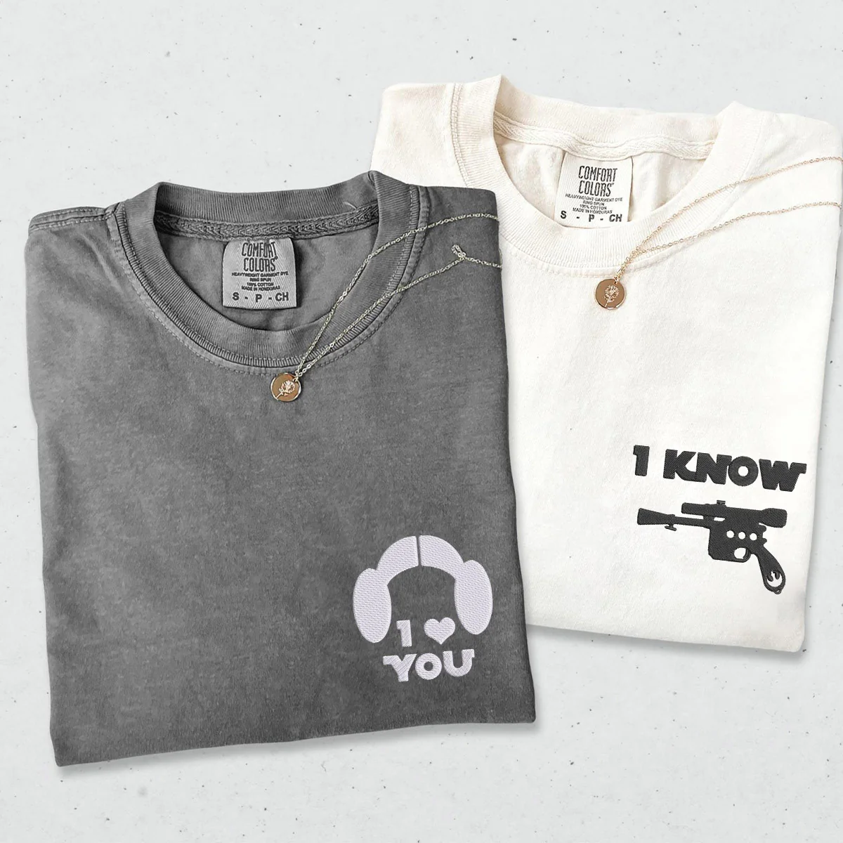 Custom Embroidered I Love You I Know Inspired Matching T-shirts for Couples - Image 4