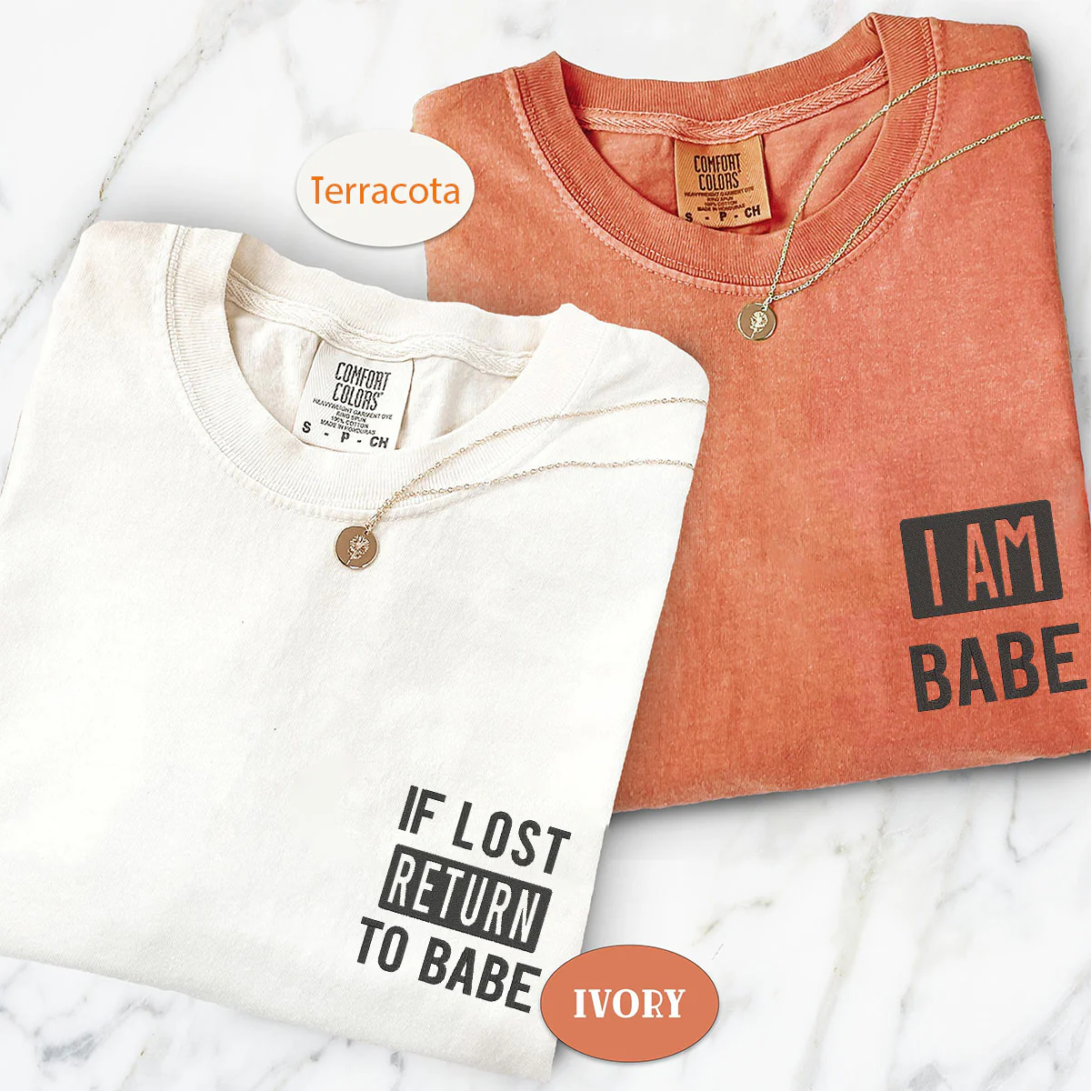 Custom Embroidered If Lost Return to Babe Matching T-shirts for Couples - Image 2