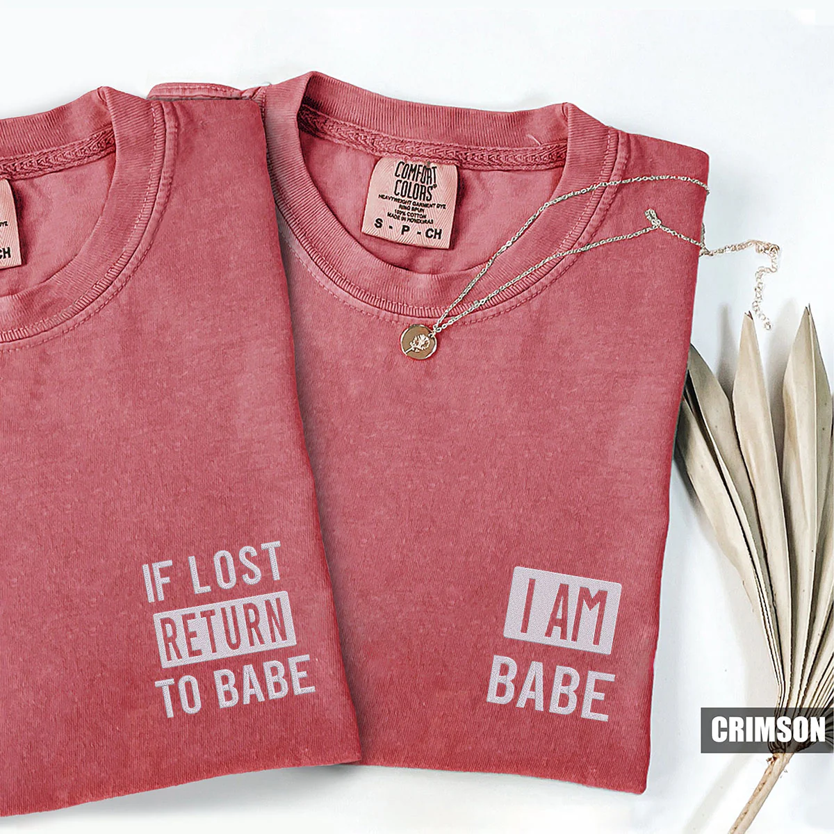 Custom Embroidered If Lost Return to Babe Matching T-shirts for Couples - Image 3