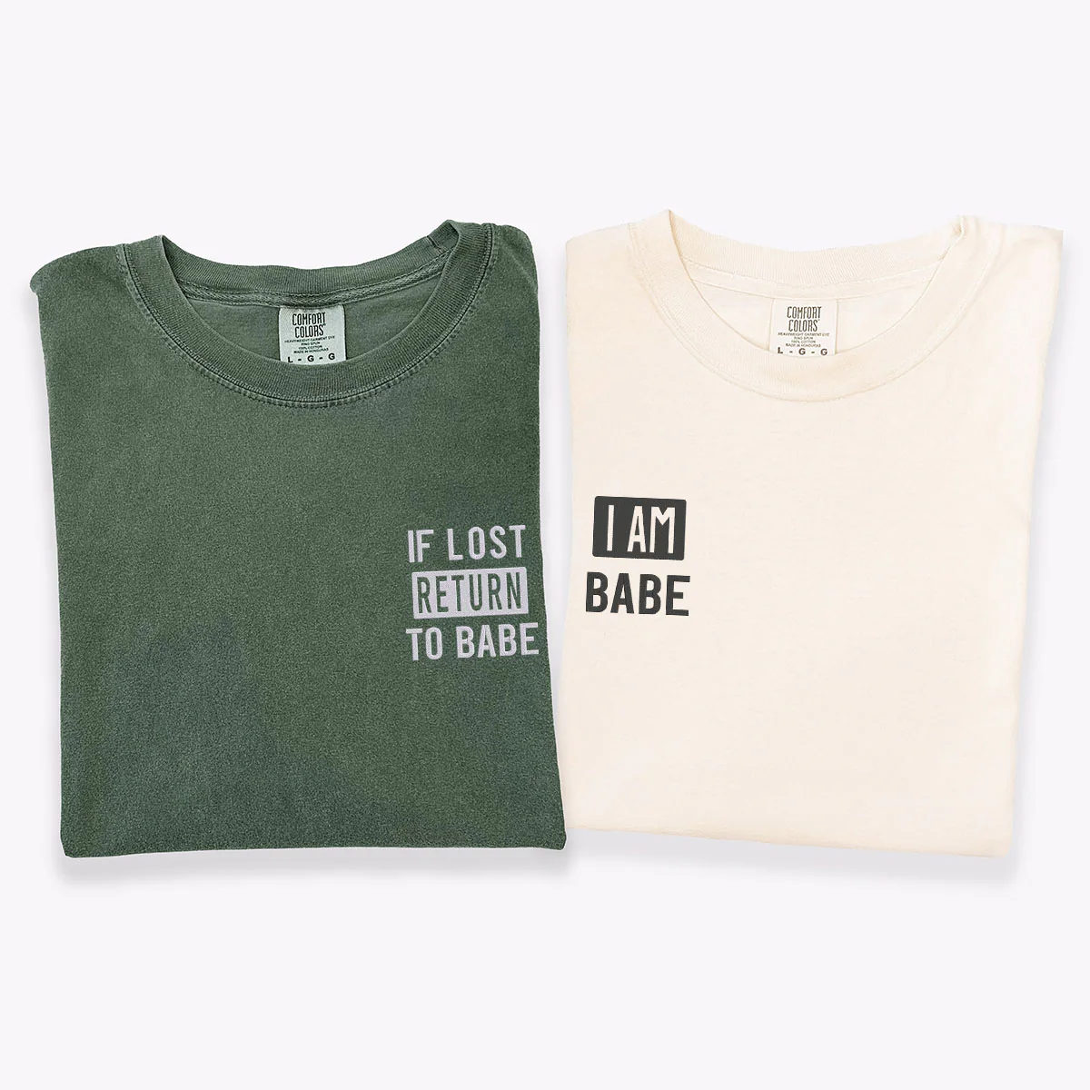 Custom Embroidered If Lost Return to Babe Matching T-shirts for Couples - Image 4