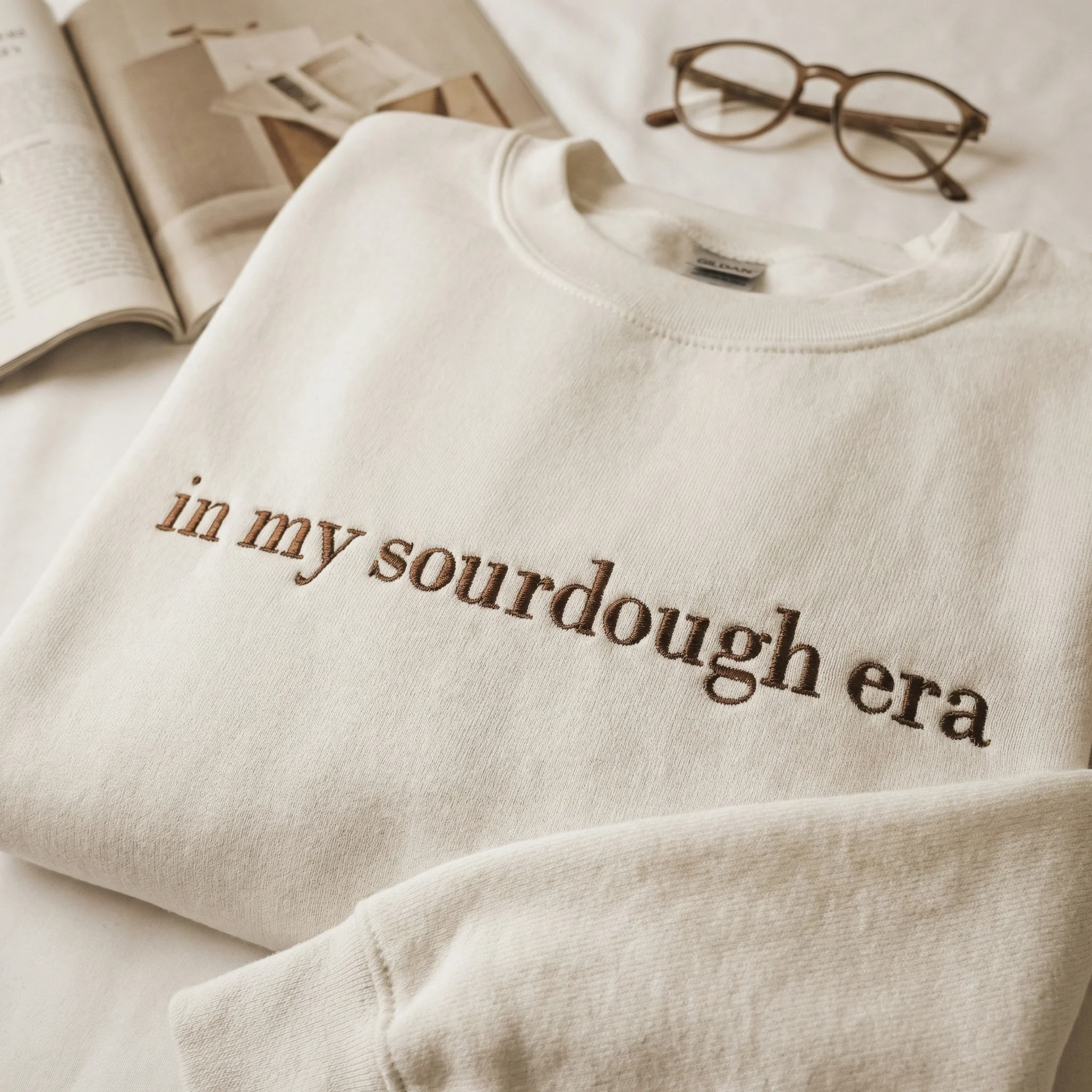 Custom Embroidered In My Sourdough Era Sweatshirt - Trendy Baker Gift - Image 3