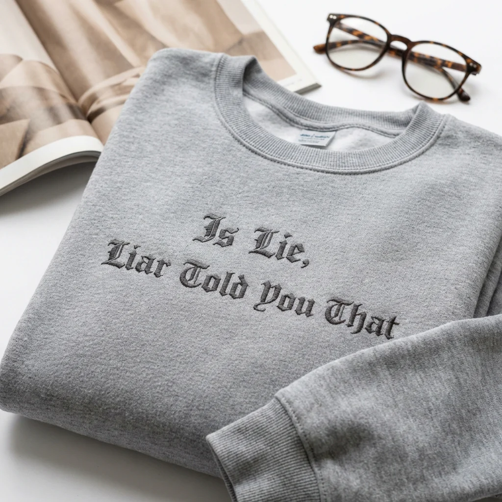 Custom Embroidered Is Lie, Liar Told You That Sweatshirt - Hockey Romance Fan-Inspired Hoodie - Image 3