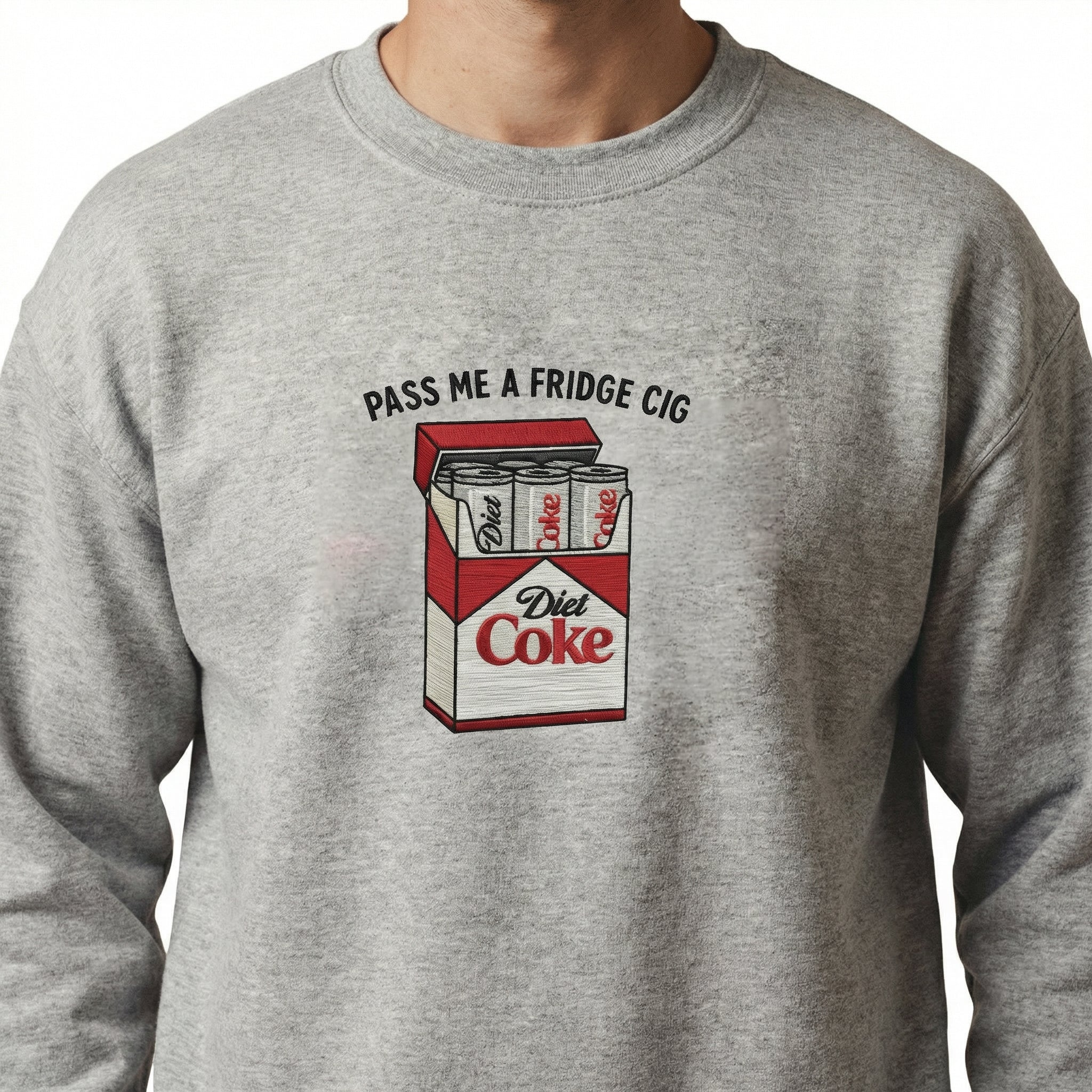 Custom Embroidered Just a Fridge Cigg Diet Coke Hoodie - Coke Lover Sweatshirt - Image 5