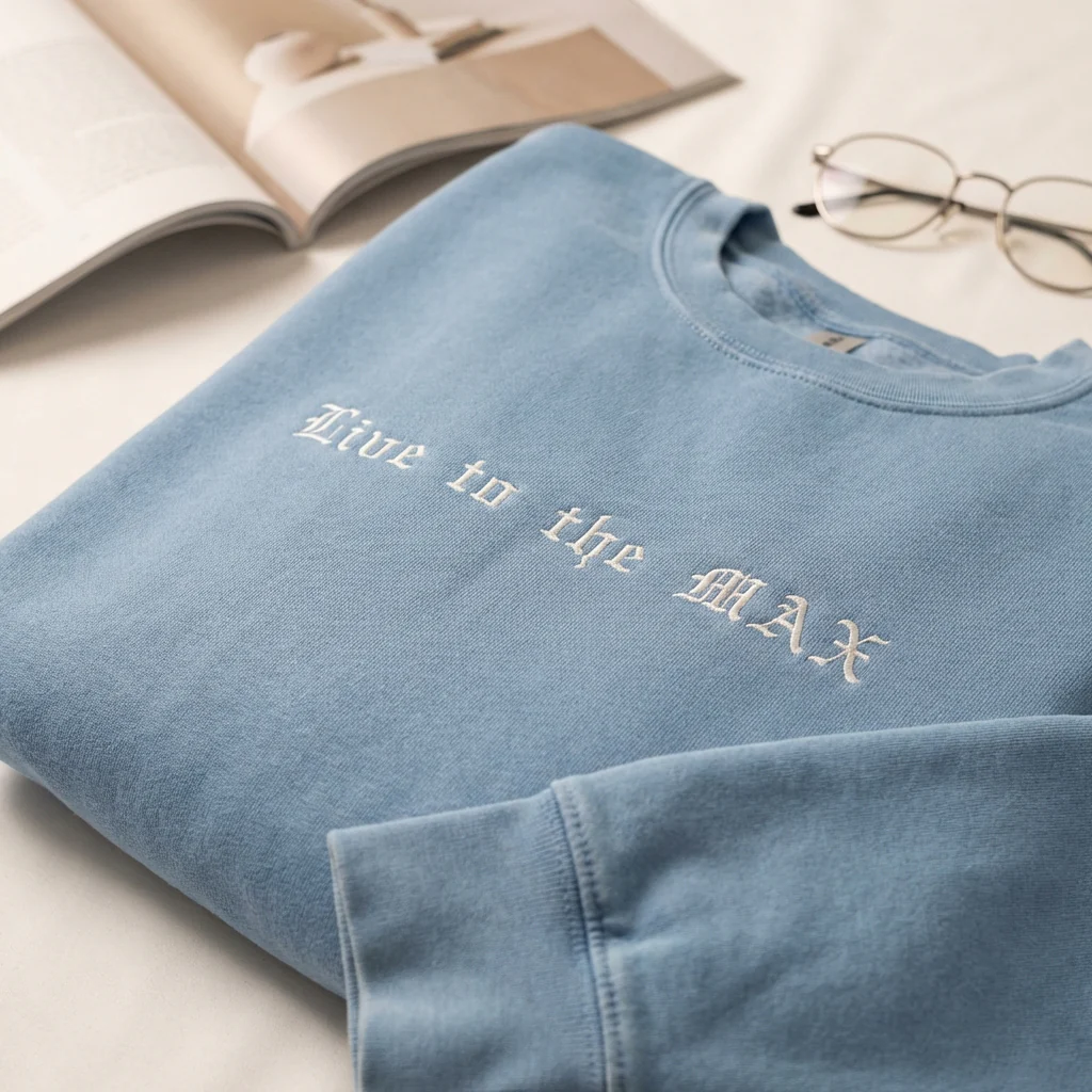 Custom Embroidered Live To The Max Sweatshirt - Custom Text Hoodie, Cozy Gift for Friends - Image 4