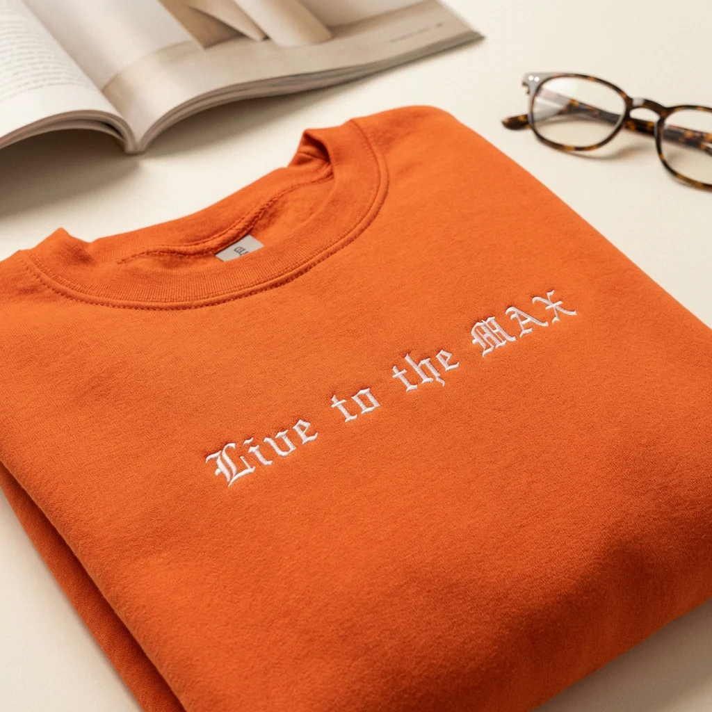 Custom Embroidered Live To The Max Sweatshirt - Custom Text Hoodie, Cozy Gift for Friends - Image 5