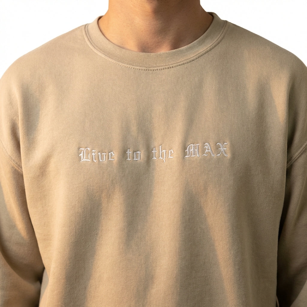 Custom Embroidered Live To The Max Sweatshirt - Custom Text Hoodie, Cozy Gift for Friends - Image 7