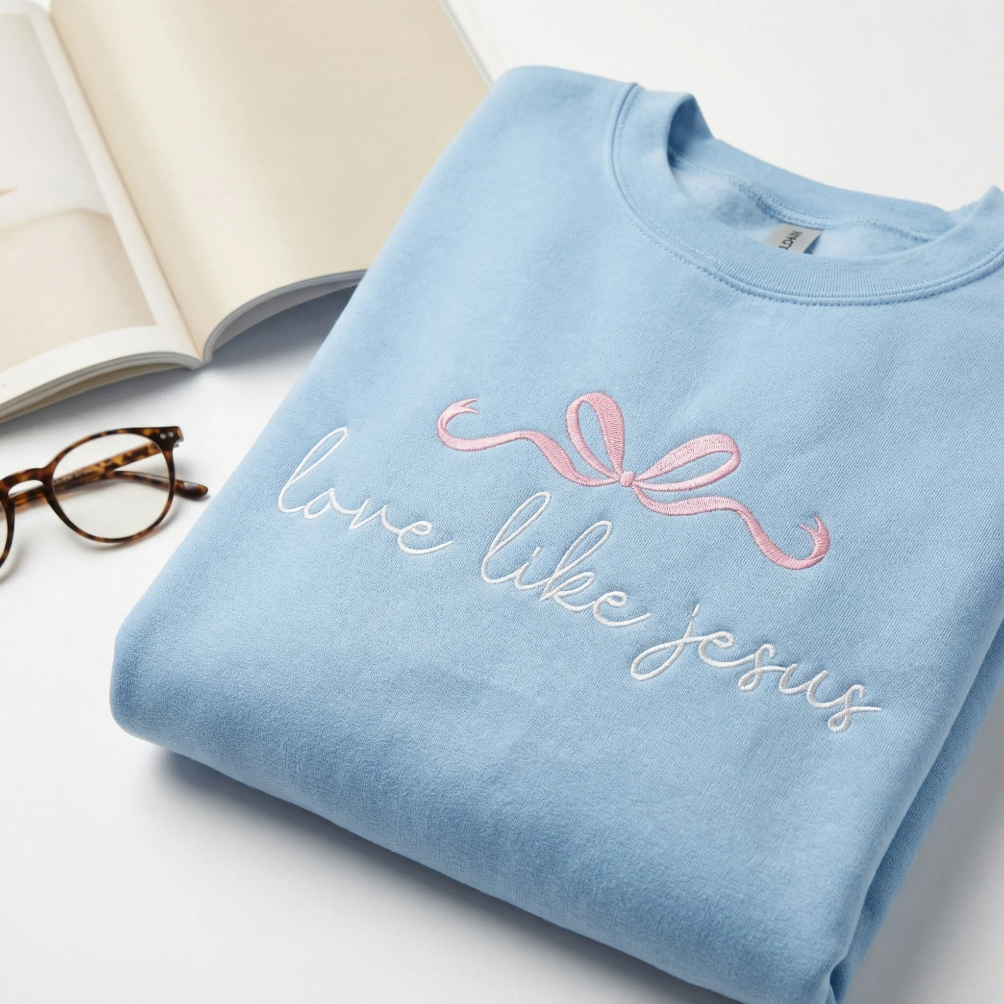 Custom Embroidered Love Like Jesus Hoodie - Valentine’s Day Gift Ideas - Image 4