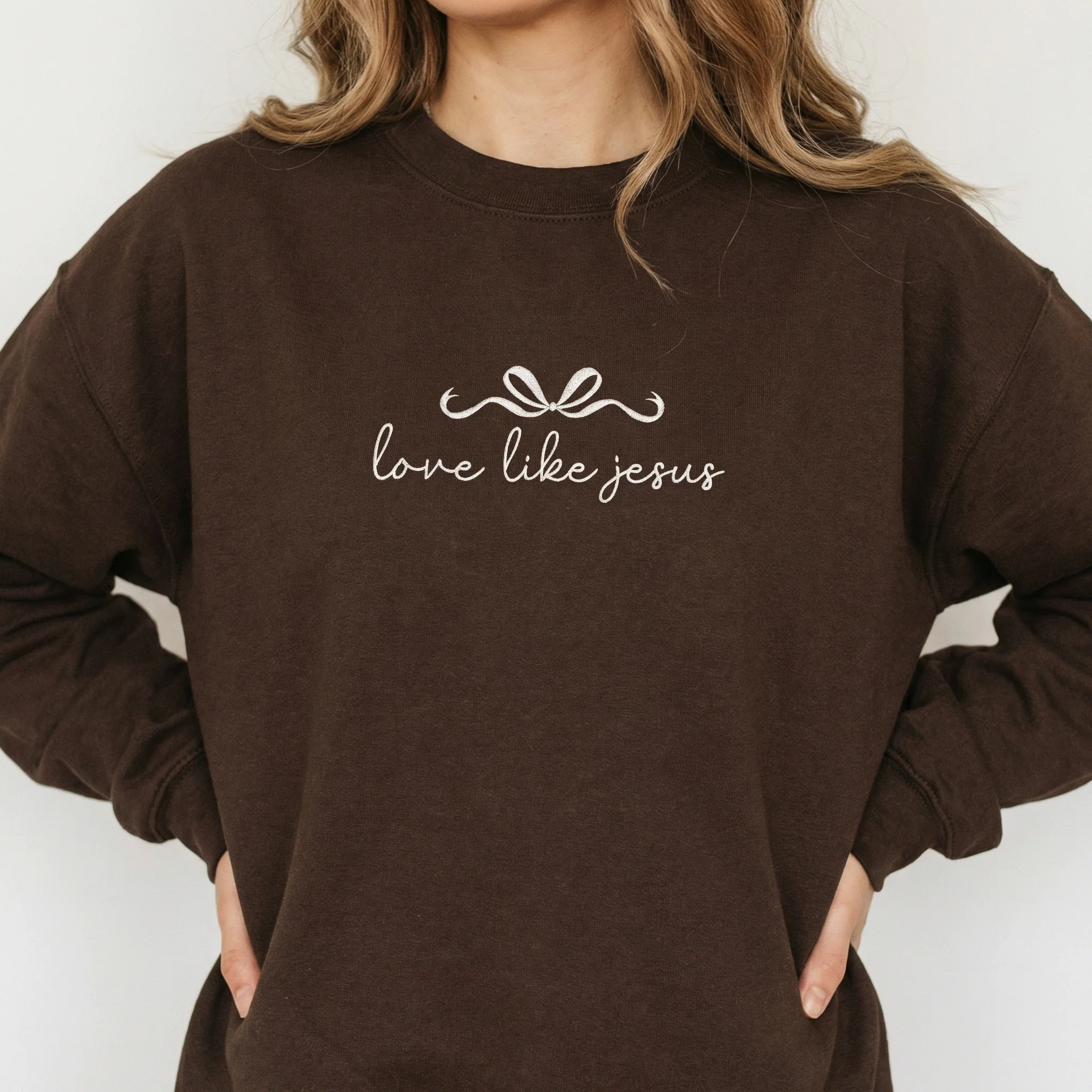 Custom Embroidered Love Like Jesus Hoodie - Valentine’s Day Gift Ideas - Image 5
