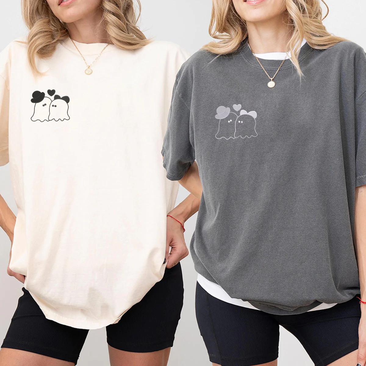 Custom Embroidered Married Ghosts Matching T-shirts for Couples - Image 6