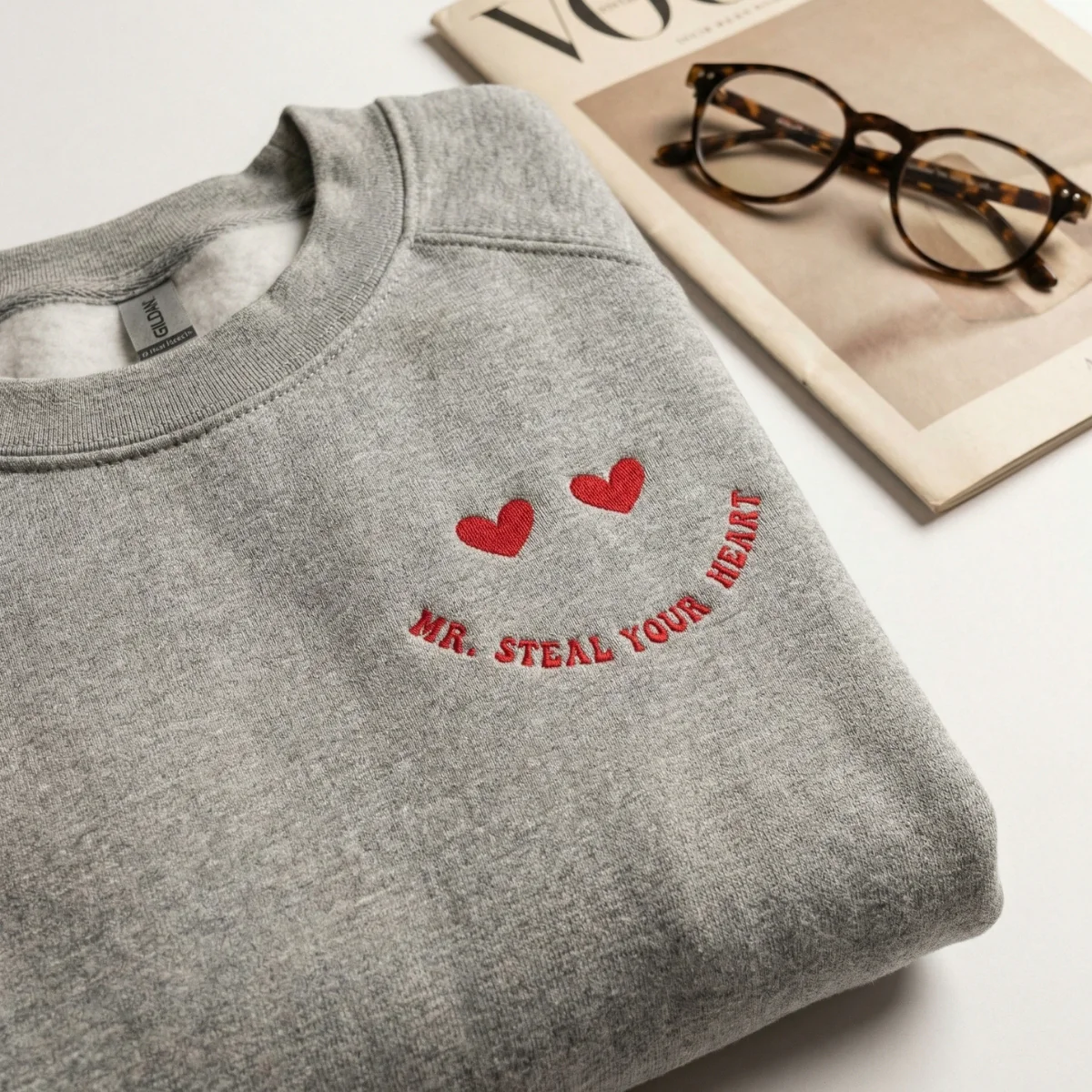 Custom Embroidered Mr & Mrs Steal Your Heart Matching Hoodies for Couples - Image 3
