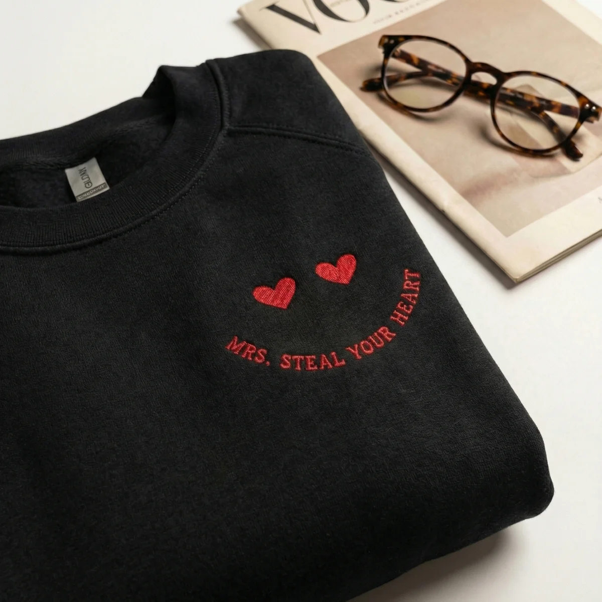 Custom Embroidered Mr & Mrs Steal Your Heart Matching Hoodies for Couples - Image 4