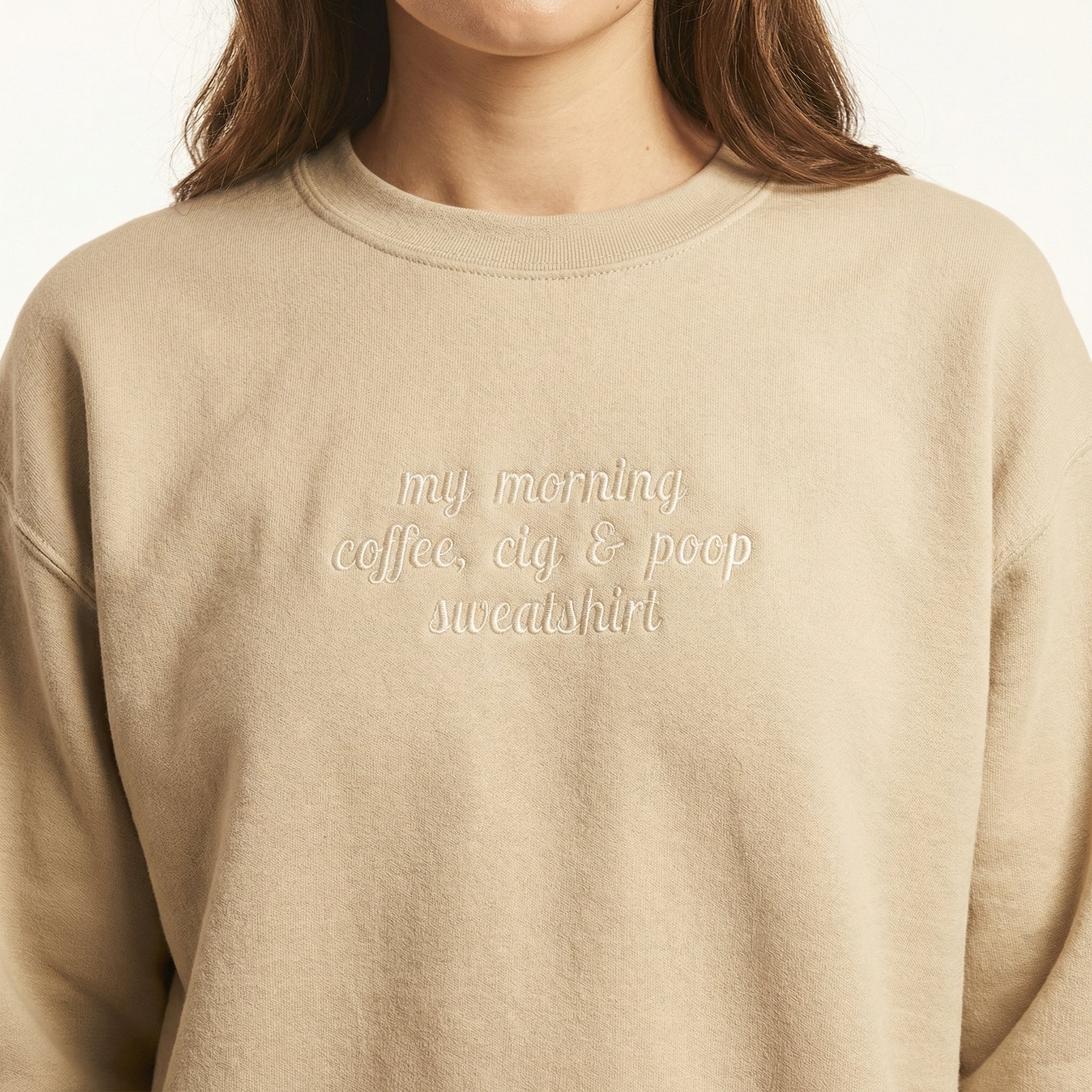 Custom Embroidered My Morning Coffee Sweatshirt - Image 6