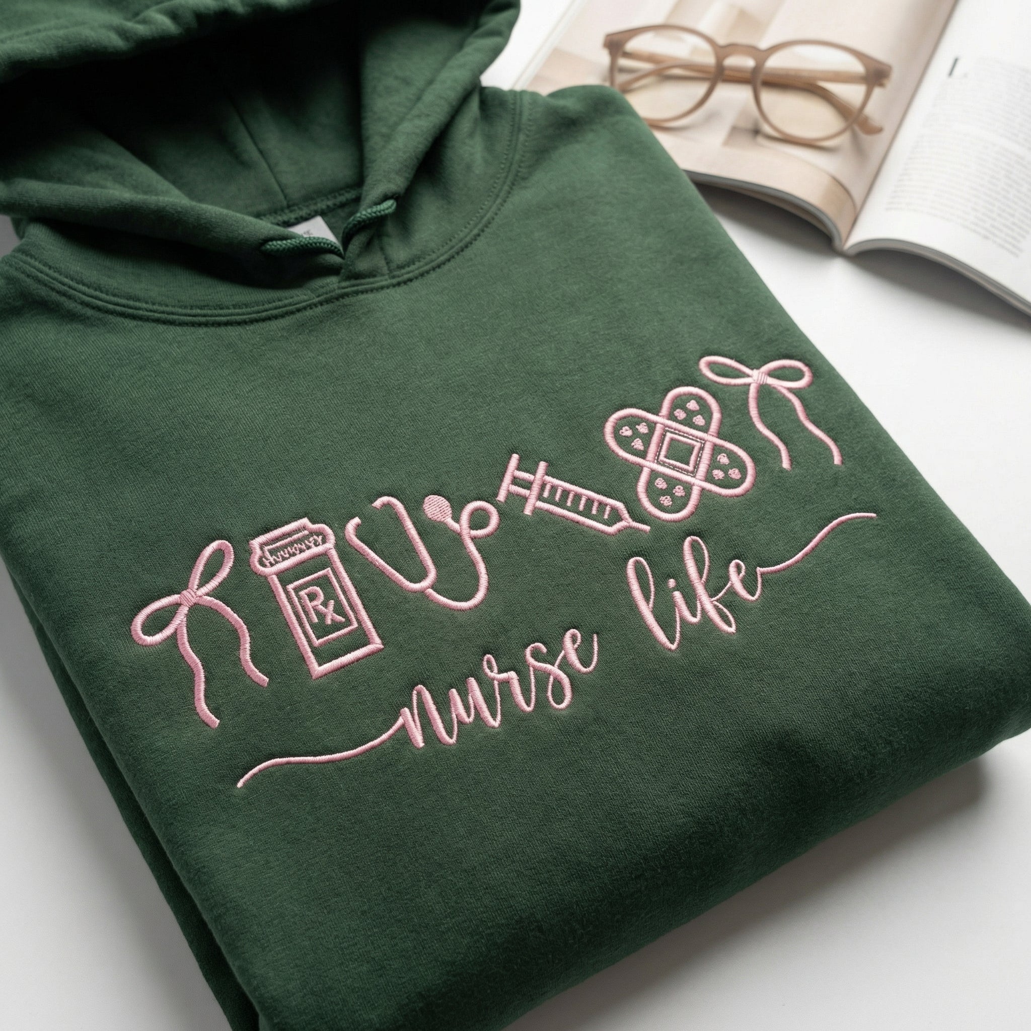 Custom Embroidered Nurse Life Hoodie - Cute Nurse Sweatshirt
