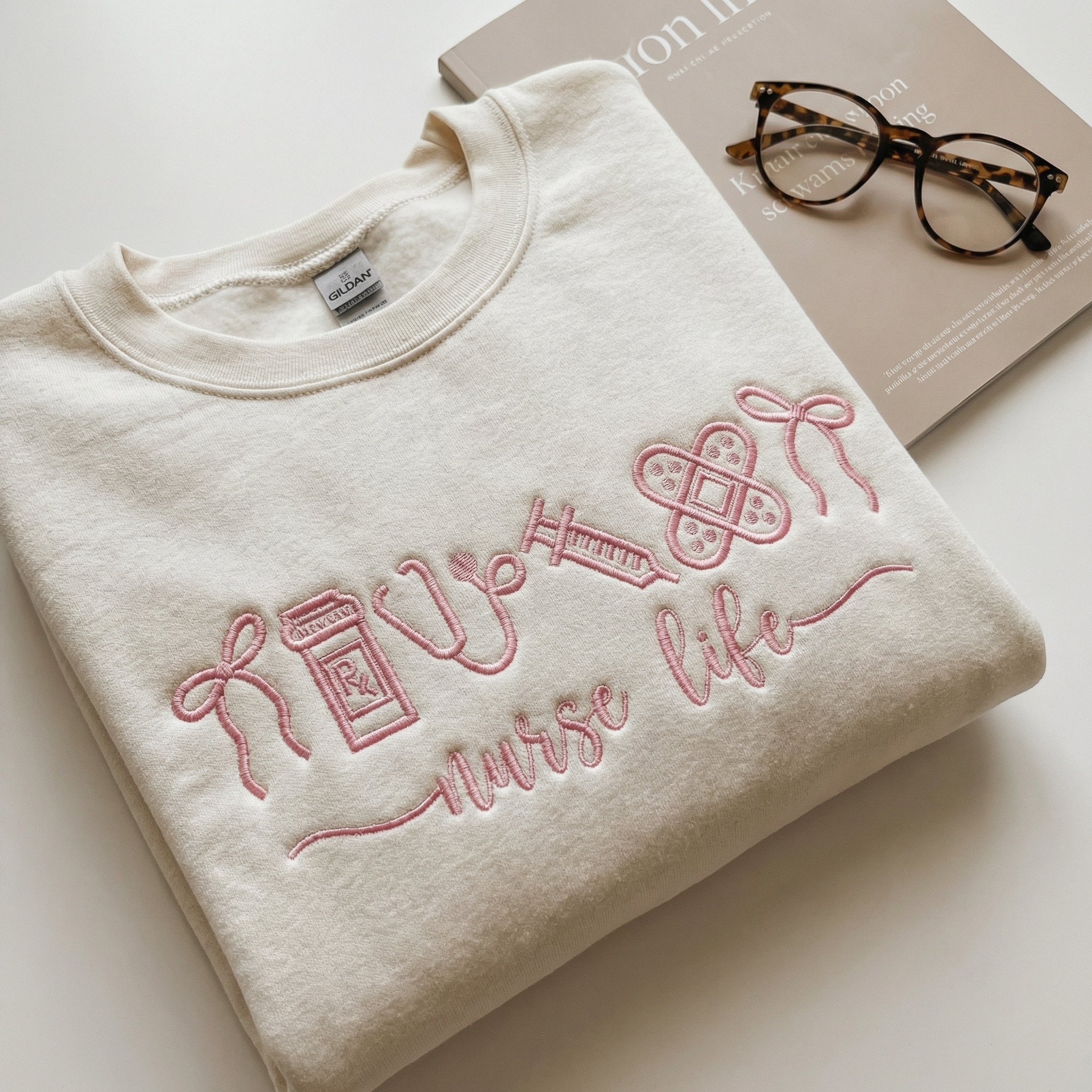 Custom Embroidered Nurse Life Hoodie - Cute Nurse Sweatshirt - Image 2