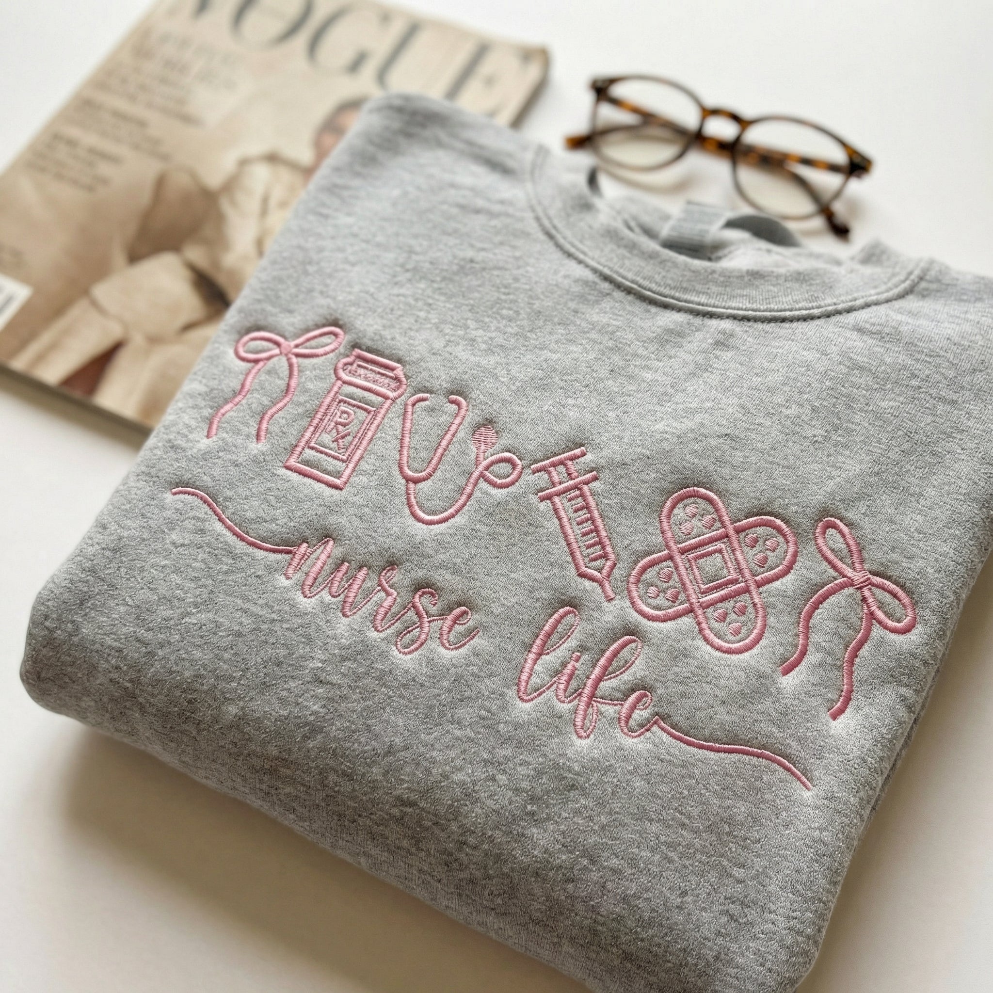 Custom Embroidered Nurse Life Hoodie - Cute Nurse Sweatshirt - Image 4