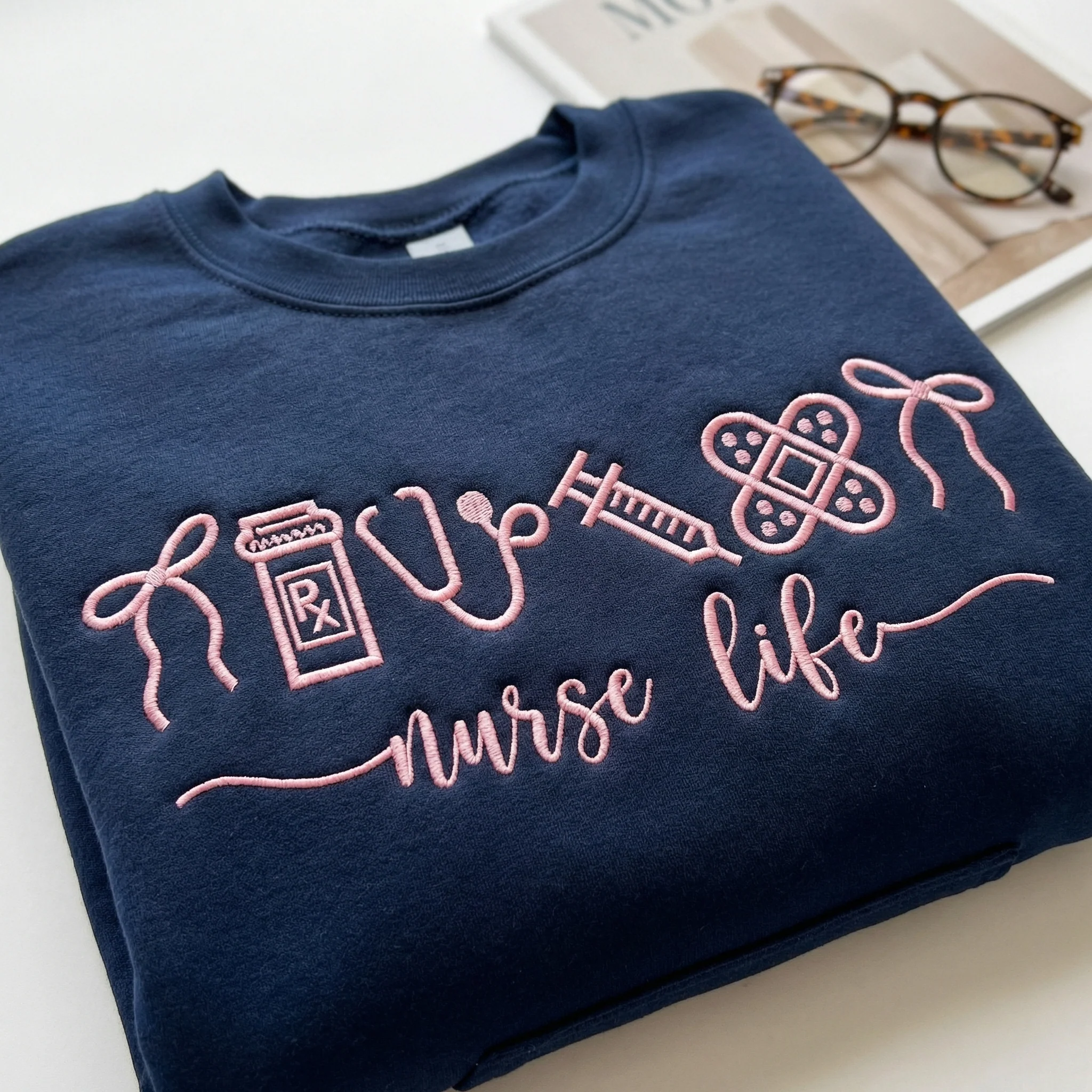 Custom Embroidered Nurse Life Hoodie - Cute Nurse Sweatshirt - Image 5