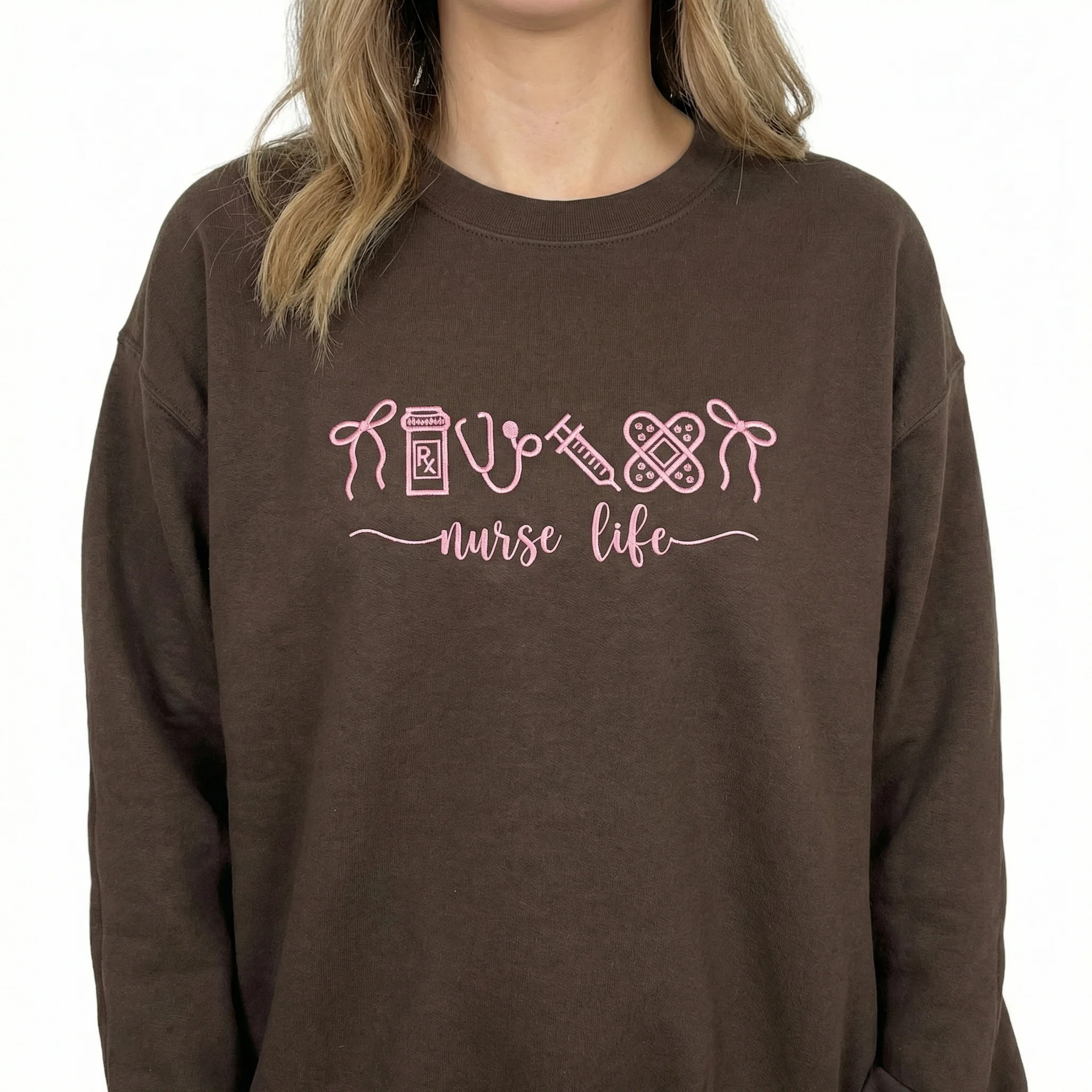 Custom Embroidered Nurse Life Hoodie - Cute Nurse Sweatshirt - Image 7