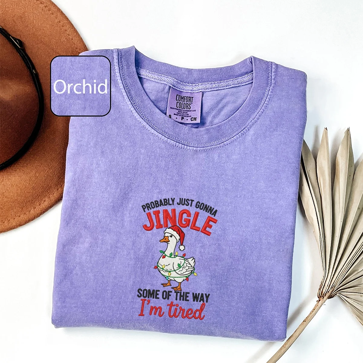 Custom Embroidered Probably Just Gonna Jingle Some of the Way Christmas T-Shirt | Funny Holiday Tee - Image 4