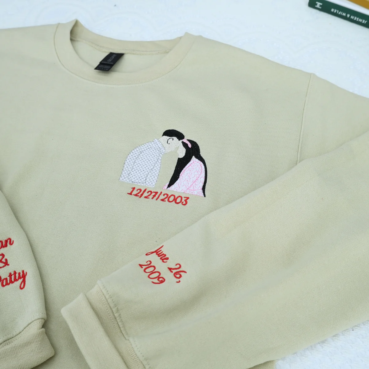 Personalized Proposal Hoodies for Couples – Custom Embroidered Portrait from Photo - Image 5