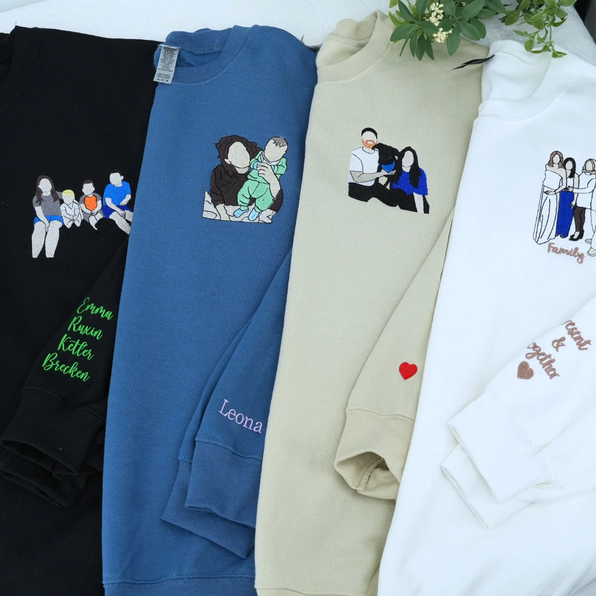 Personalized Proposal Hoodies for Couples – Custom Embroidered Portrait from Photo - Image 6