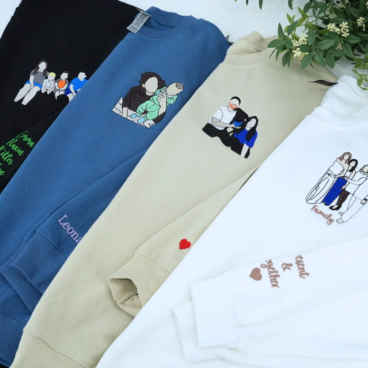 Personalized Proposal Hoodies for Couples – Custom Embroidered Portrait from Photo - Image 7