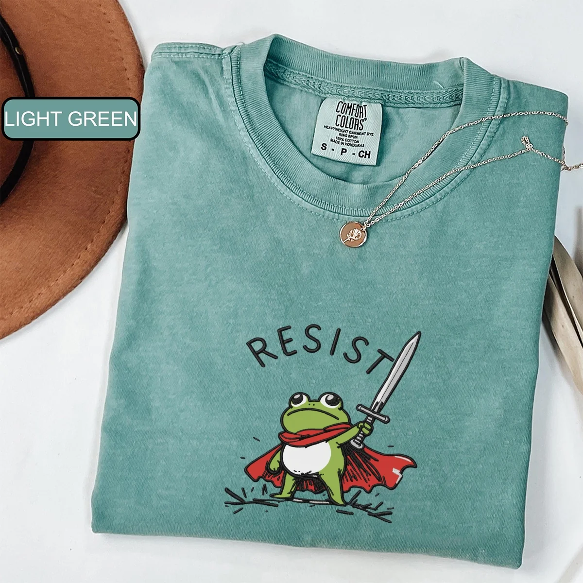 Custom Embroidered Rage Against the Machine T-Shirt | Portland Frog Protest Tee – Anti Activist Shirt - Image 4