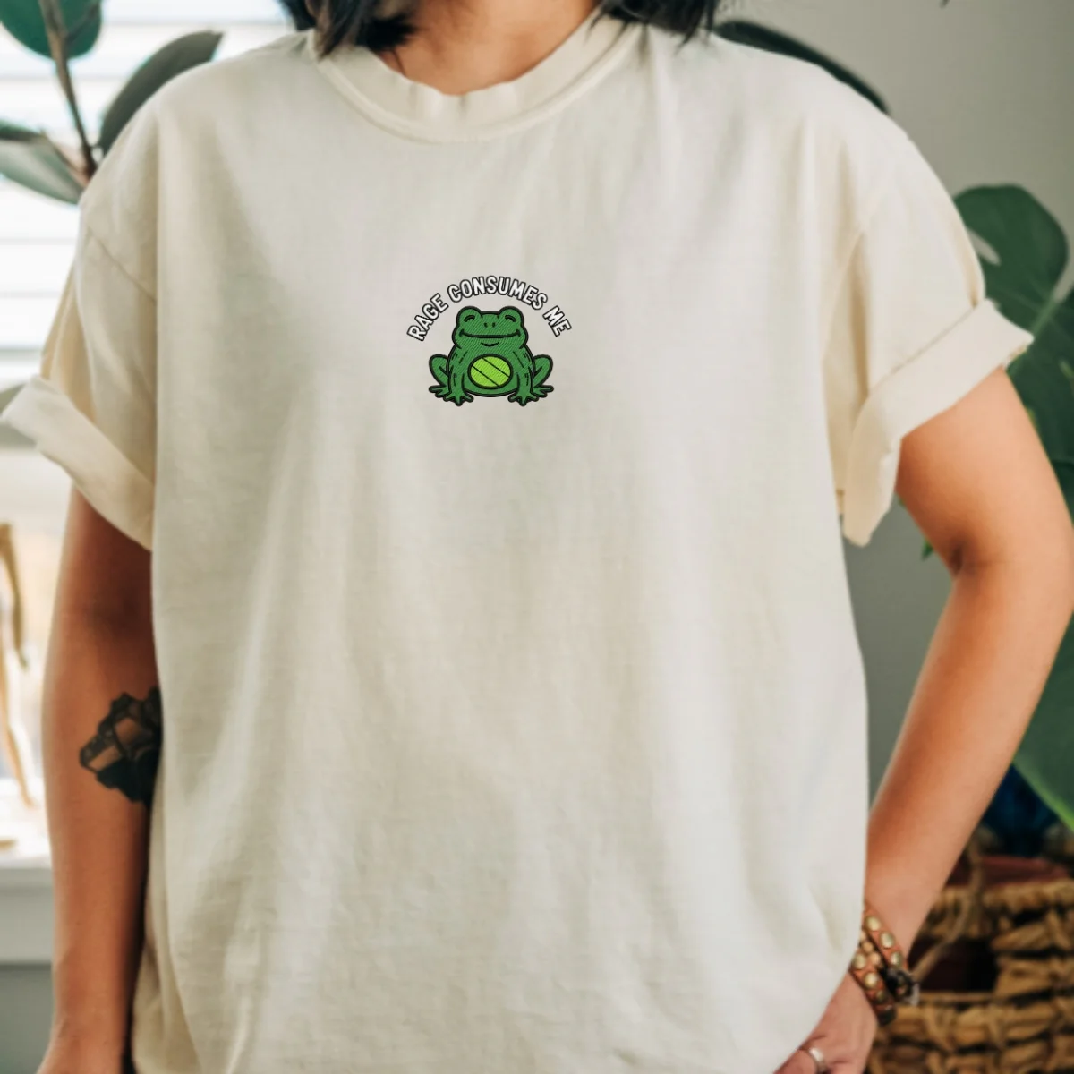Custom Embroidered Rage Consumes Me Frog T-Shirt | Funny Nature Lover Tee โ Trendy Frog Meme Gift - Image 6