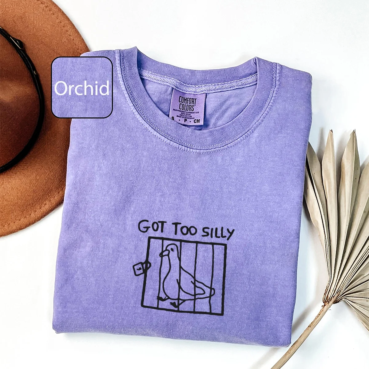 Custom Embroidered Silly Goose T-Shirt | Got Too Silly Meme Tee – Funny Cute Goose Lovers Gift - Image 5