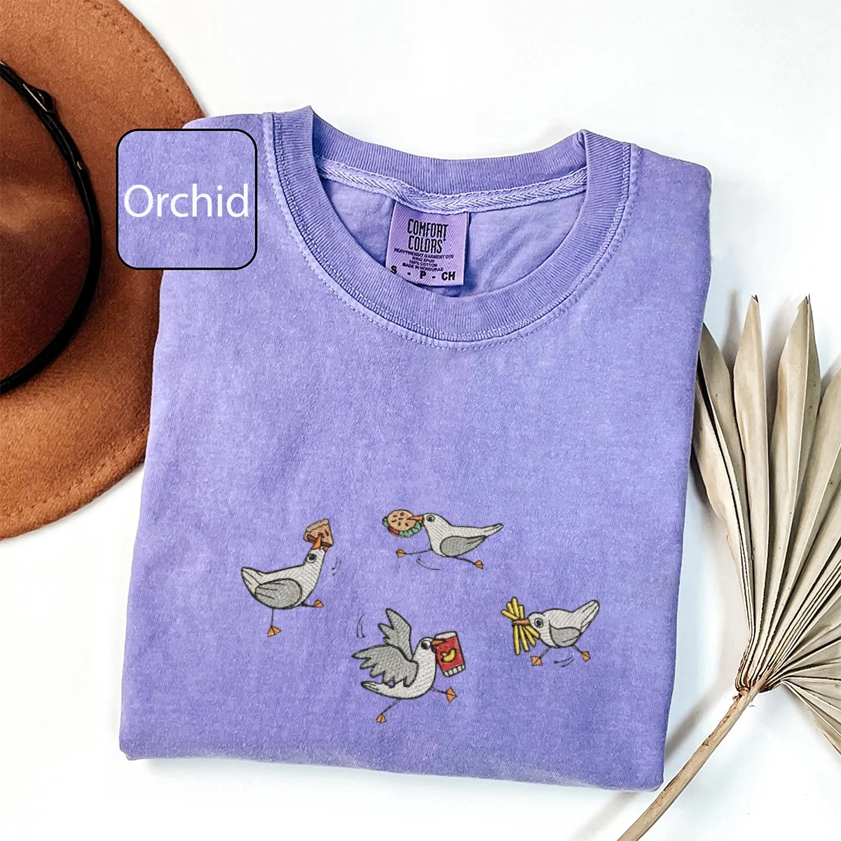 Custom Embroidered Silly Seagull T-Shirt โ Funny Coastal Nature Tee - Image 6