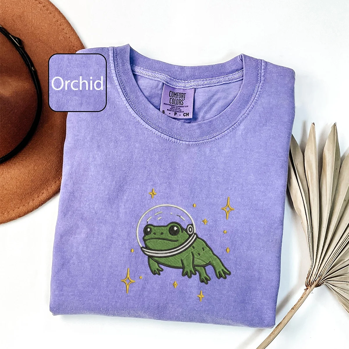 Custom Embroidered Space Frog T-Shirt – Cosmic Frog Tee - Image 5