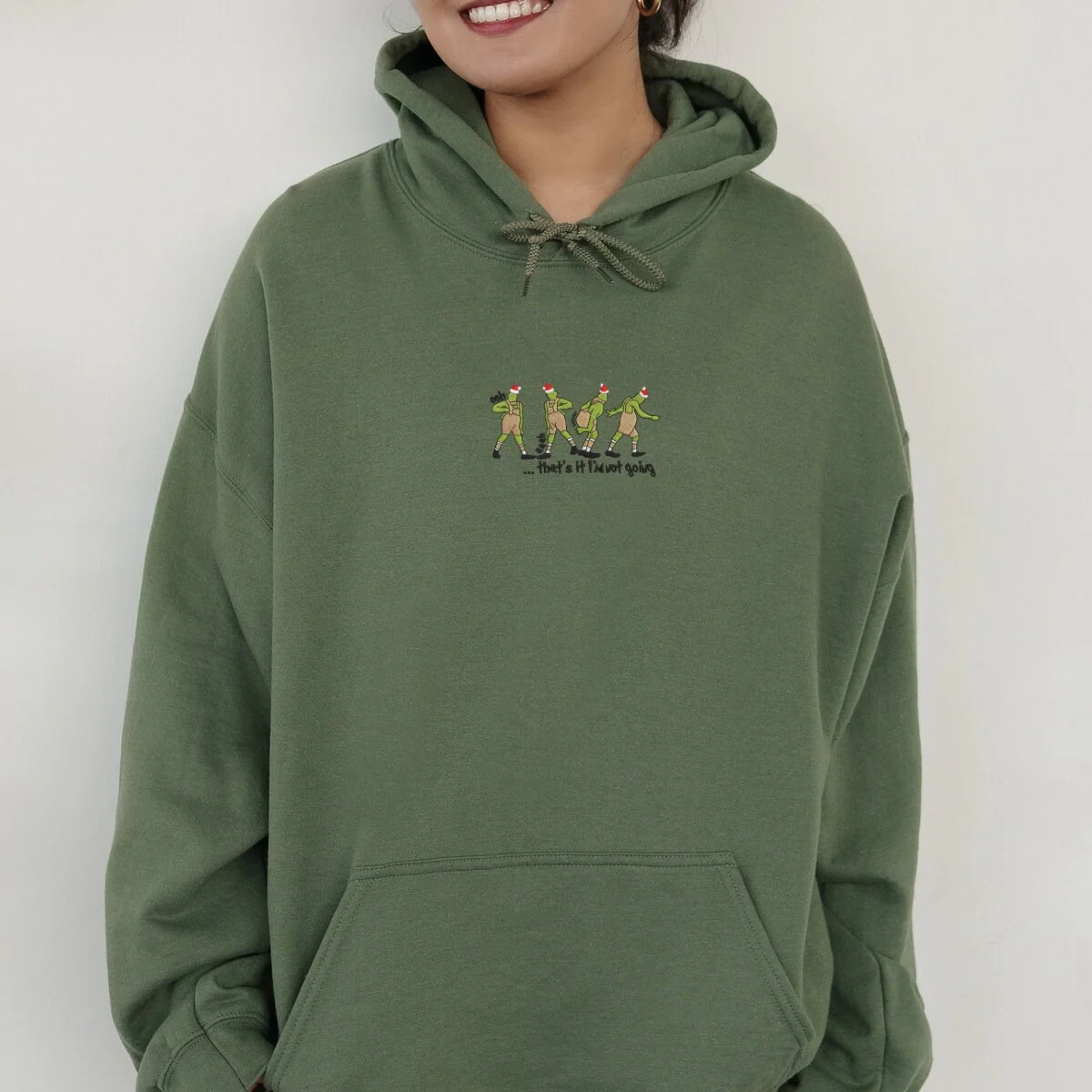Custom Embroidered That’s It, I’m Not Going Christmas Sweatshirt | Funny Holiday Hoodie - Image 8