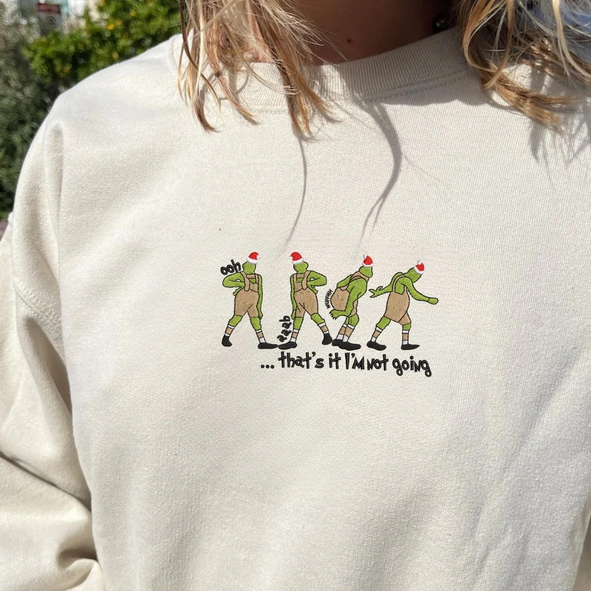 Custom Embroidered That’s It, I’m Not Going Christmas Sweatshirt | Funny Holiday Hoodie - Image 9