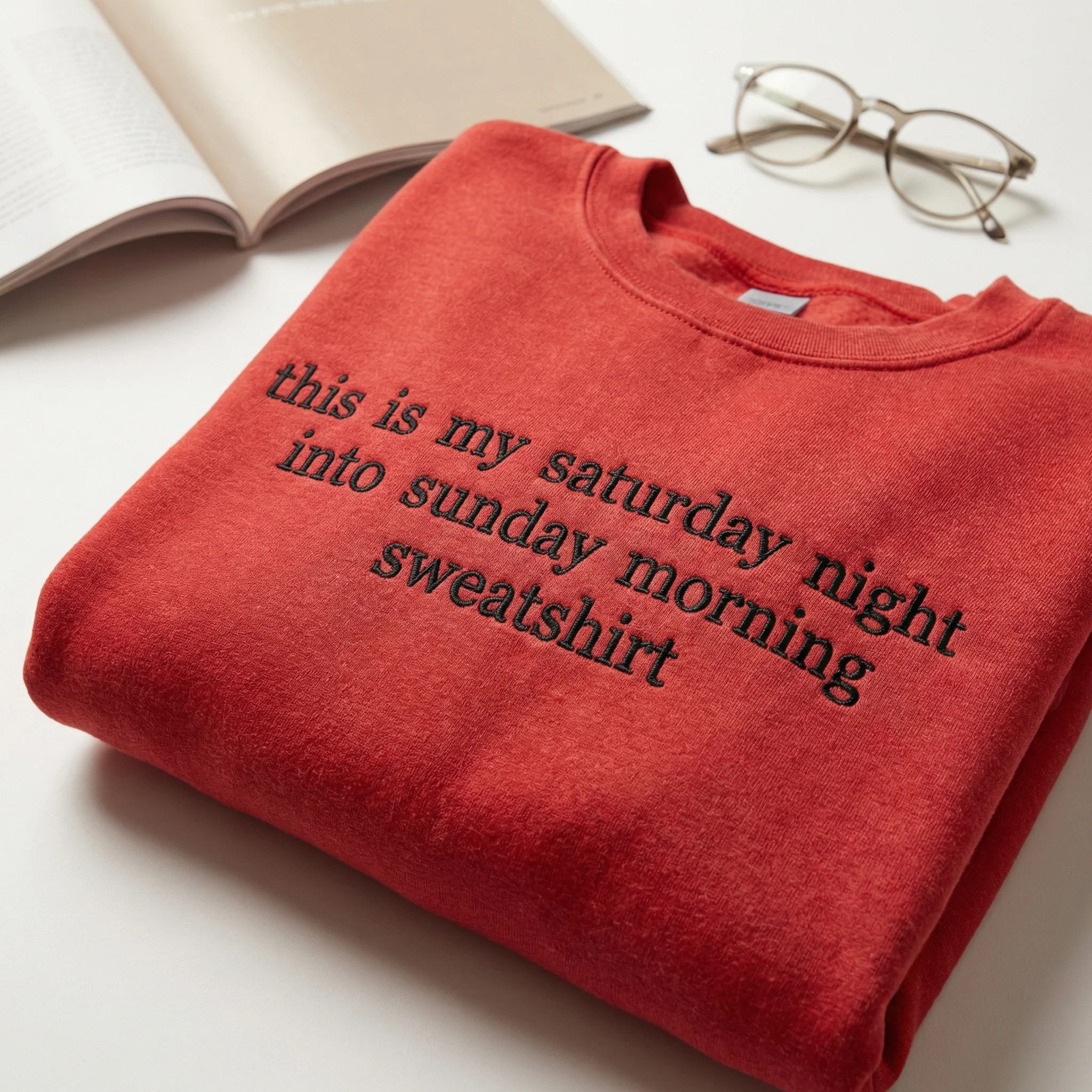 Custom Embroidered This Is My Saturday Night Into Sunday Morning Sweatshirt - Image 3