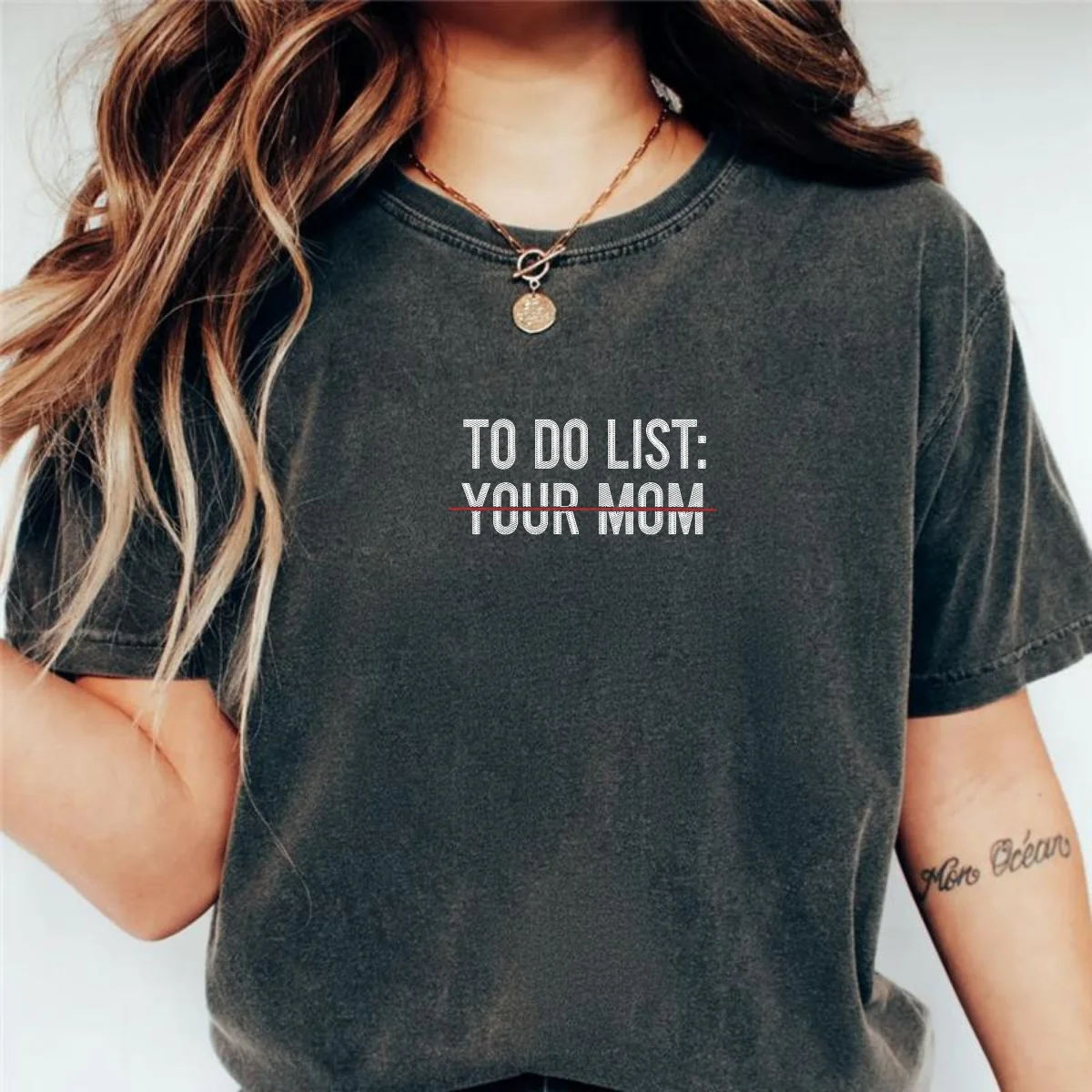 Custom Embroidered To Do List: Your Mom T-Shirt | Funny Meme Tee – Sarcastic Humor Gift - Image 7
