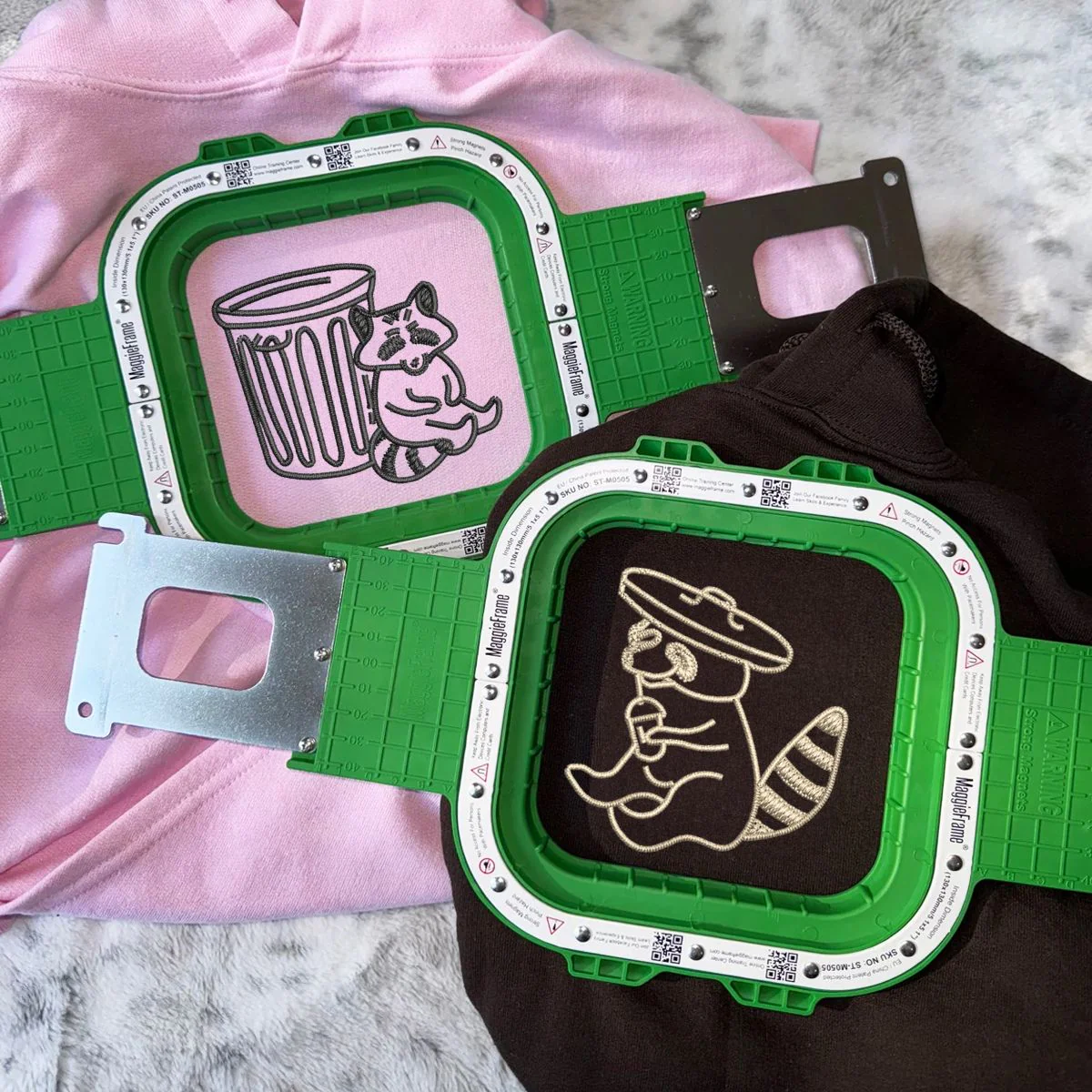 Custom Embroidered Trash Pandas Matching Hoodies for Couples - Image 6