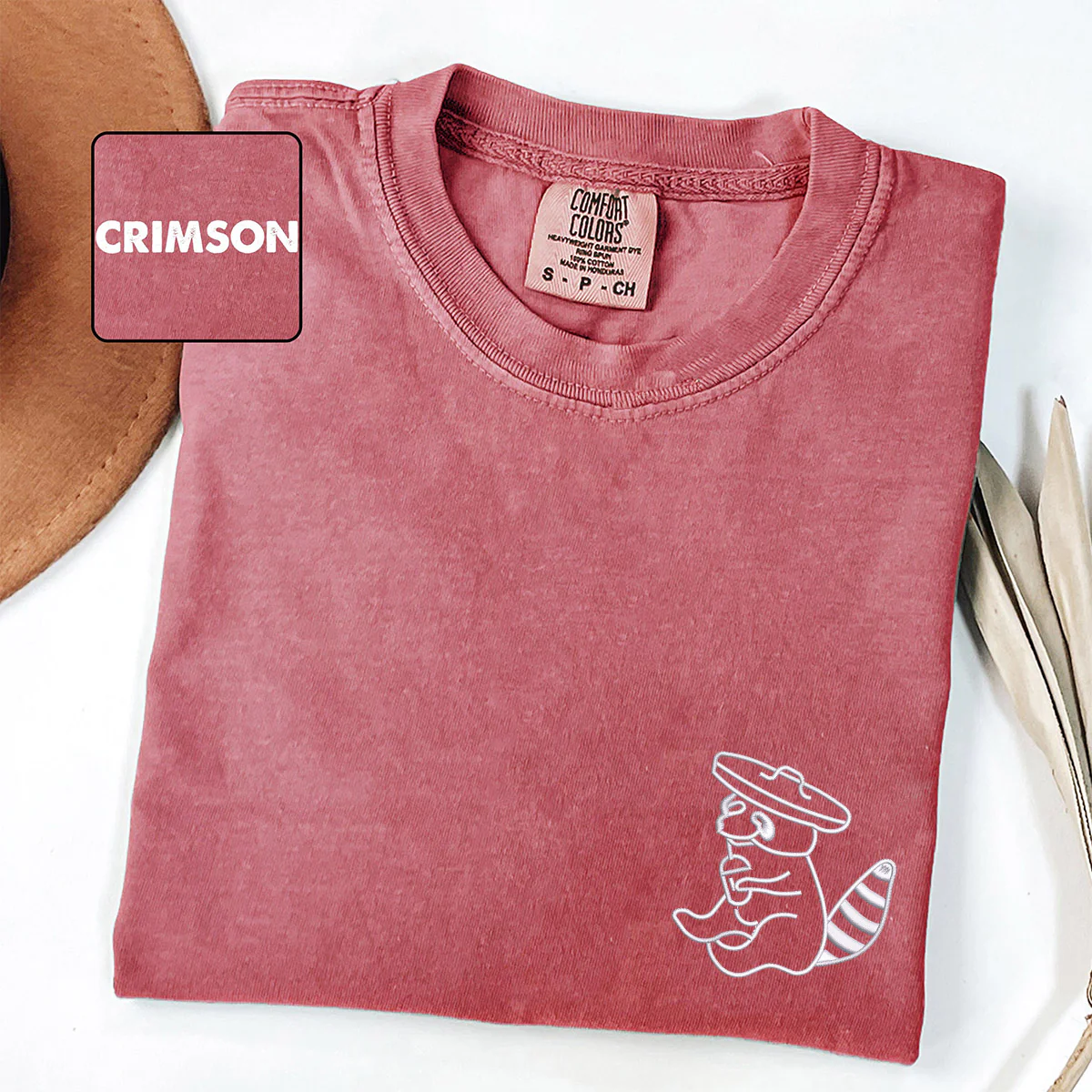 Custom Embroidered Trash Pandas Matching T-shirts for Couples - Image 3