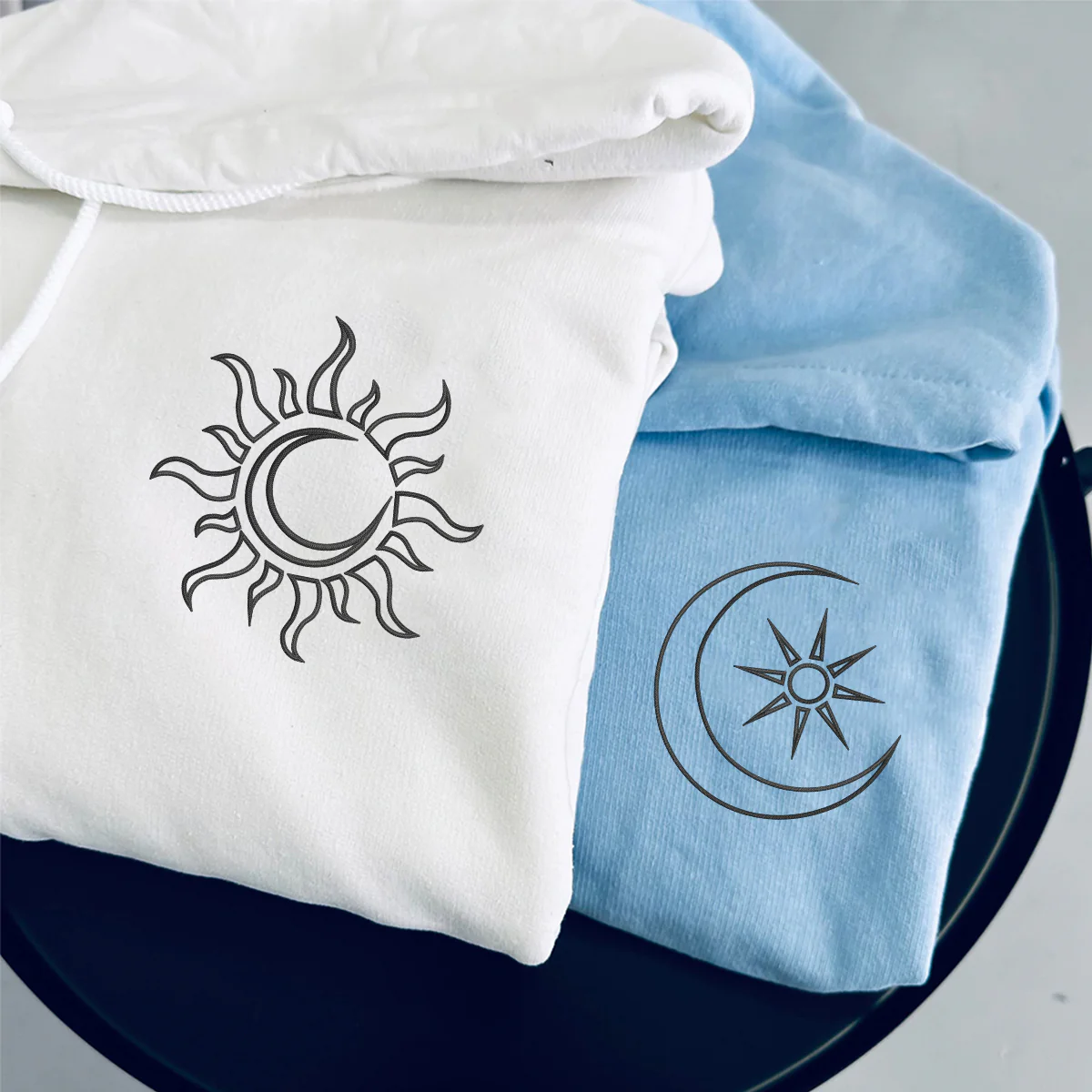 Custom Embroidered Two in One Matching Hoodies for Couples - Image 5