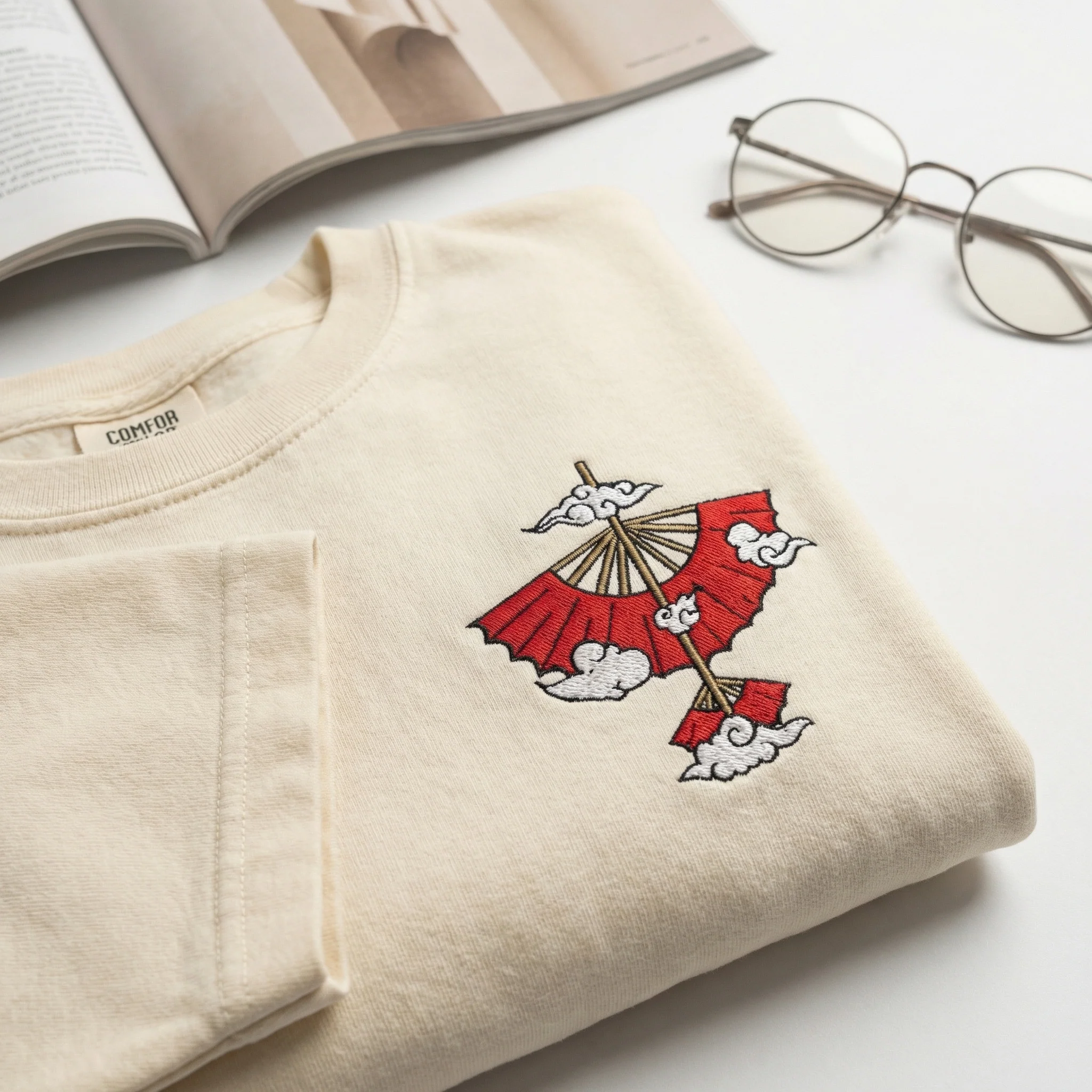Custom Embroidered Wind Element Flying Glider T-shirt - Fantasy Adventure Gift - Image 4
