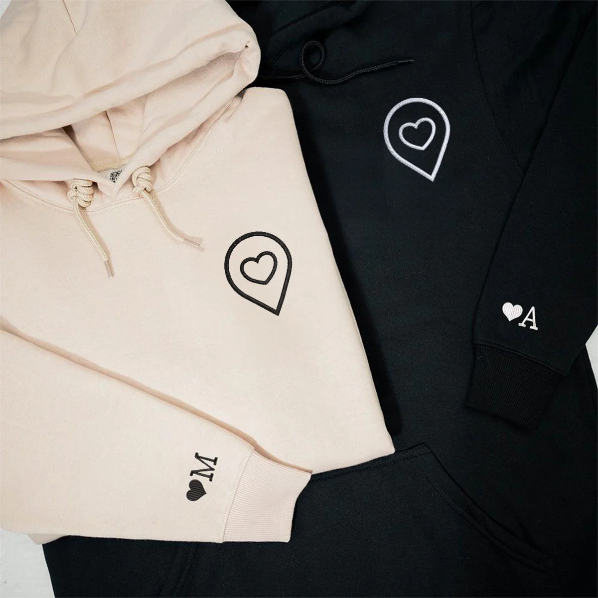 Custom Embroidered You Are My Favorite Place To Be Matching Hoodies For Couples - Image 2