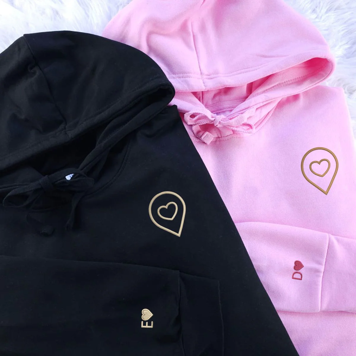 Custom Embroidered You Are My Favorite Place To Be Matching Hoodies For Couples - Image 3