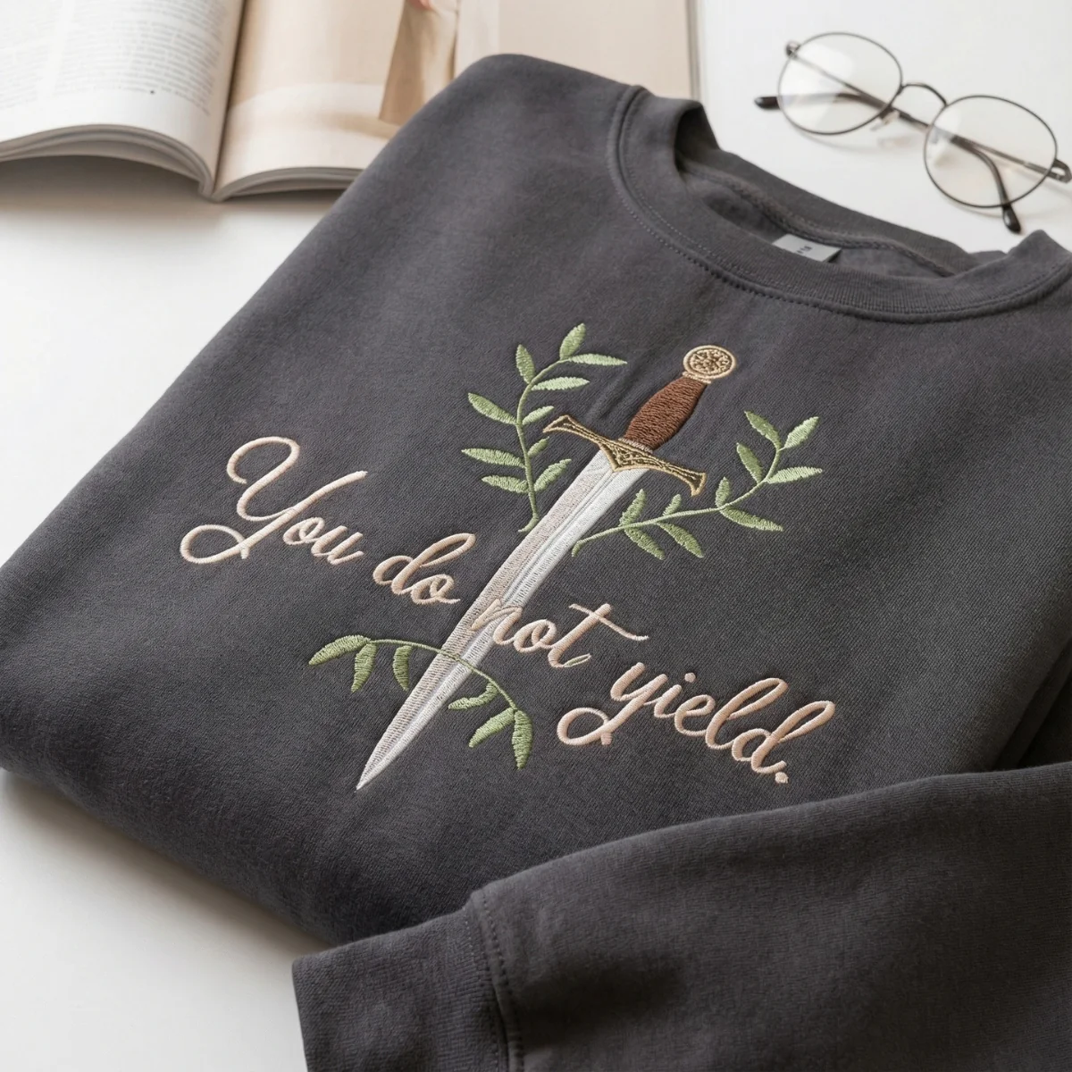 Custom Embroidered You Do Not Yield Throne of Glass Sweatshirt - Reader Hoodie