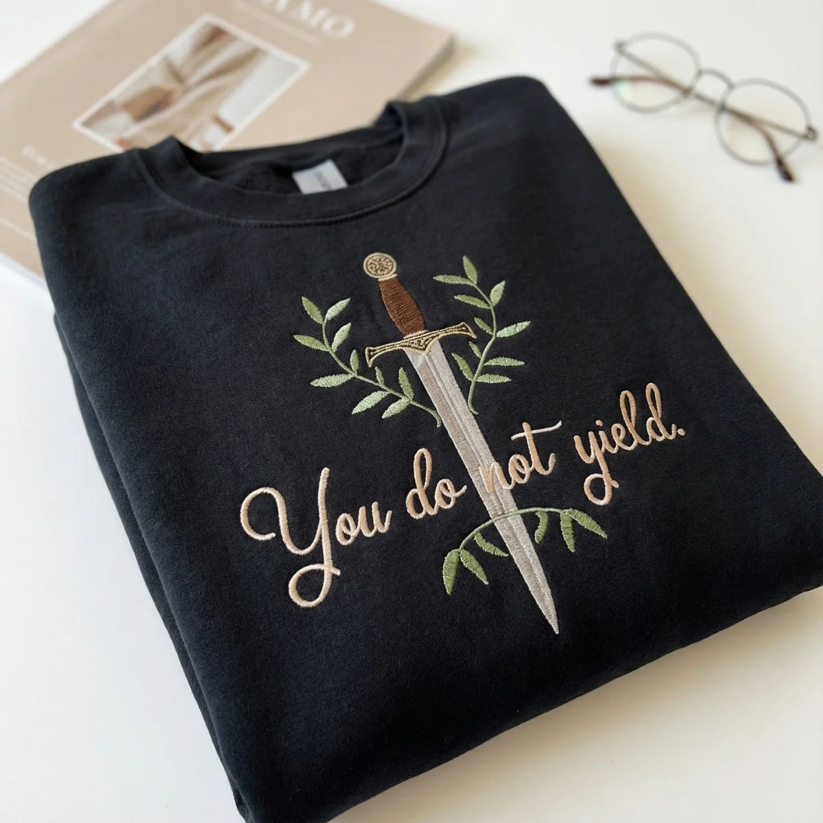 Custom Embroidered You Do Not Yield Throne of Glass Sweatshirt - Reader Hoodie - Image 4