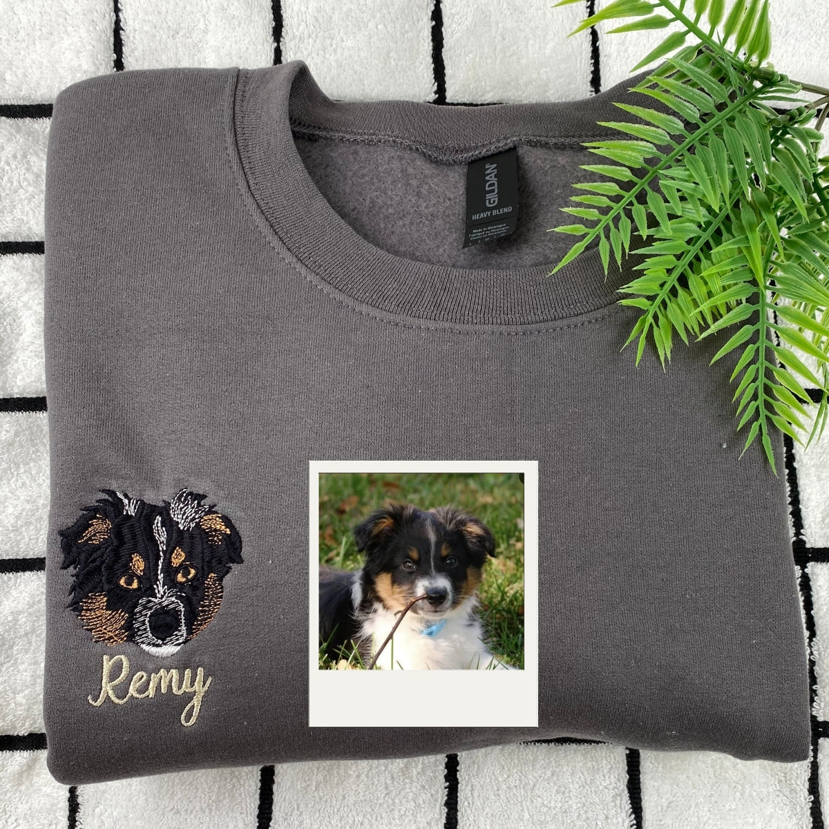 Custom Embroidery Dog Hoodies - Personalized Pet Portrait Sweatshirts - Premium Dog Mom Gift