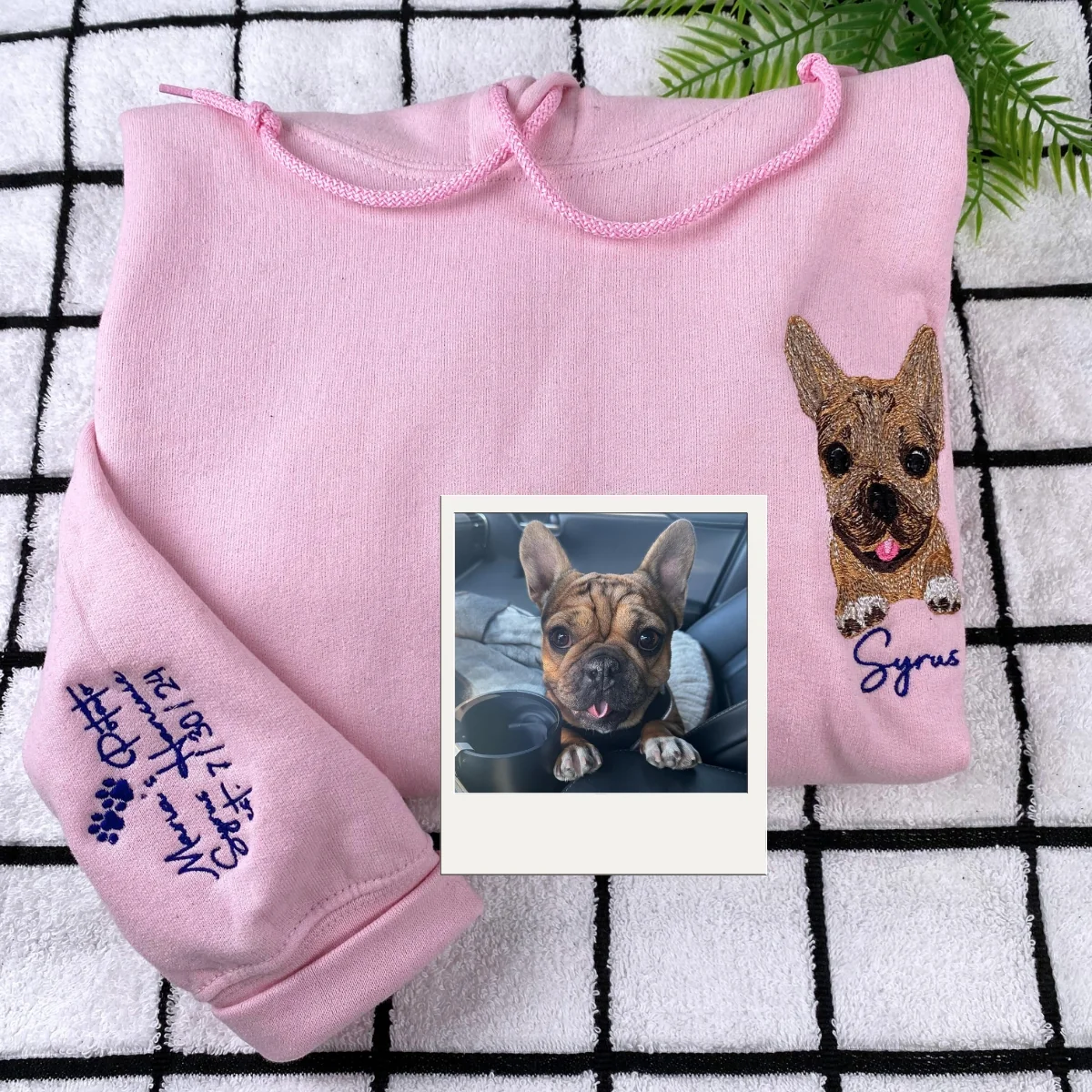 Custom Embroidery Dog Hoodies - Personalized Pet Portrait Sweatshirts - Premium Dog Mom Gift - Image 3