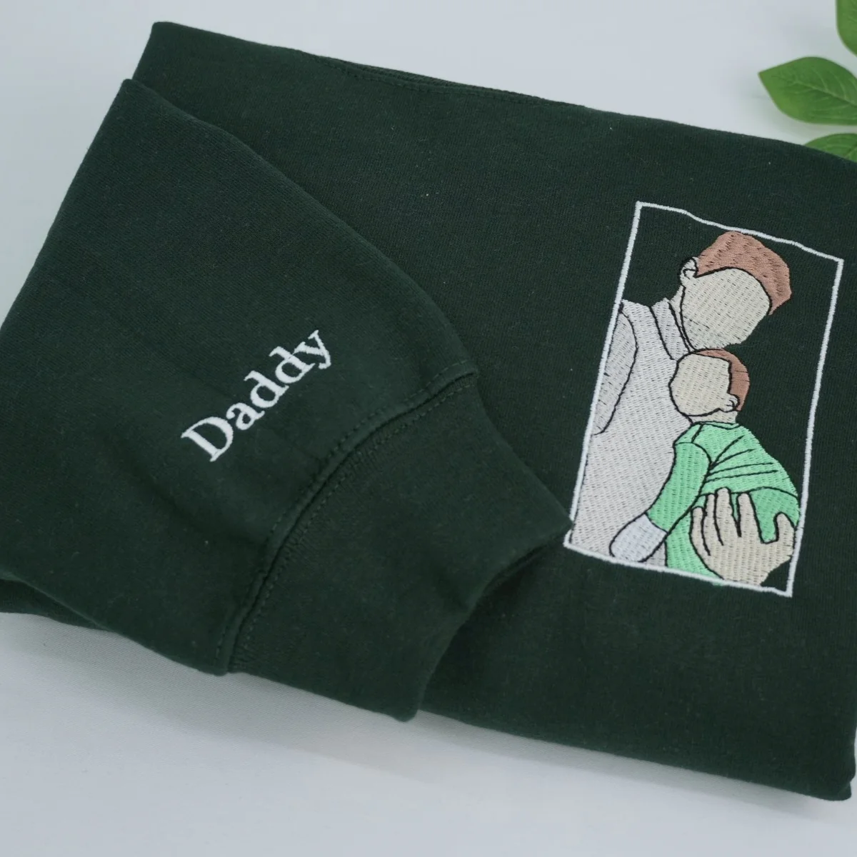 Custom Father Baby Hoodies - Personalized Dad Embroidered Sweatshirts - Perfect Father's Day Gift with Names - Image 3