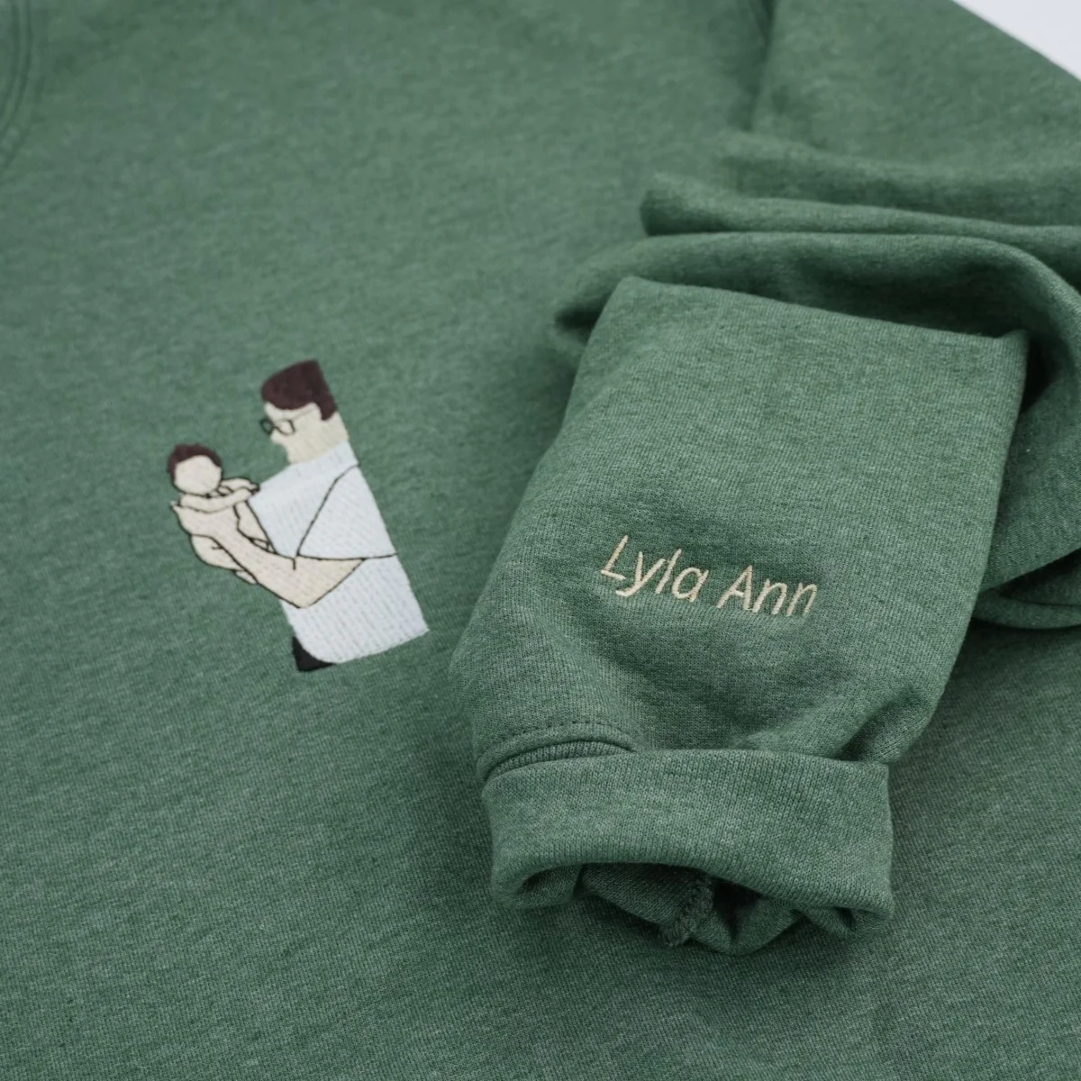 Custom Father Baby Hoodies - Personalized Dad Embroidered Sweatshirts - Perfect Father's Day Gift with Names - Image 5