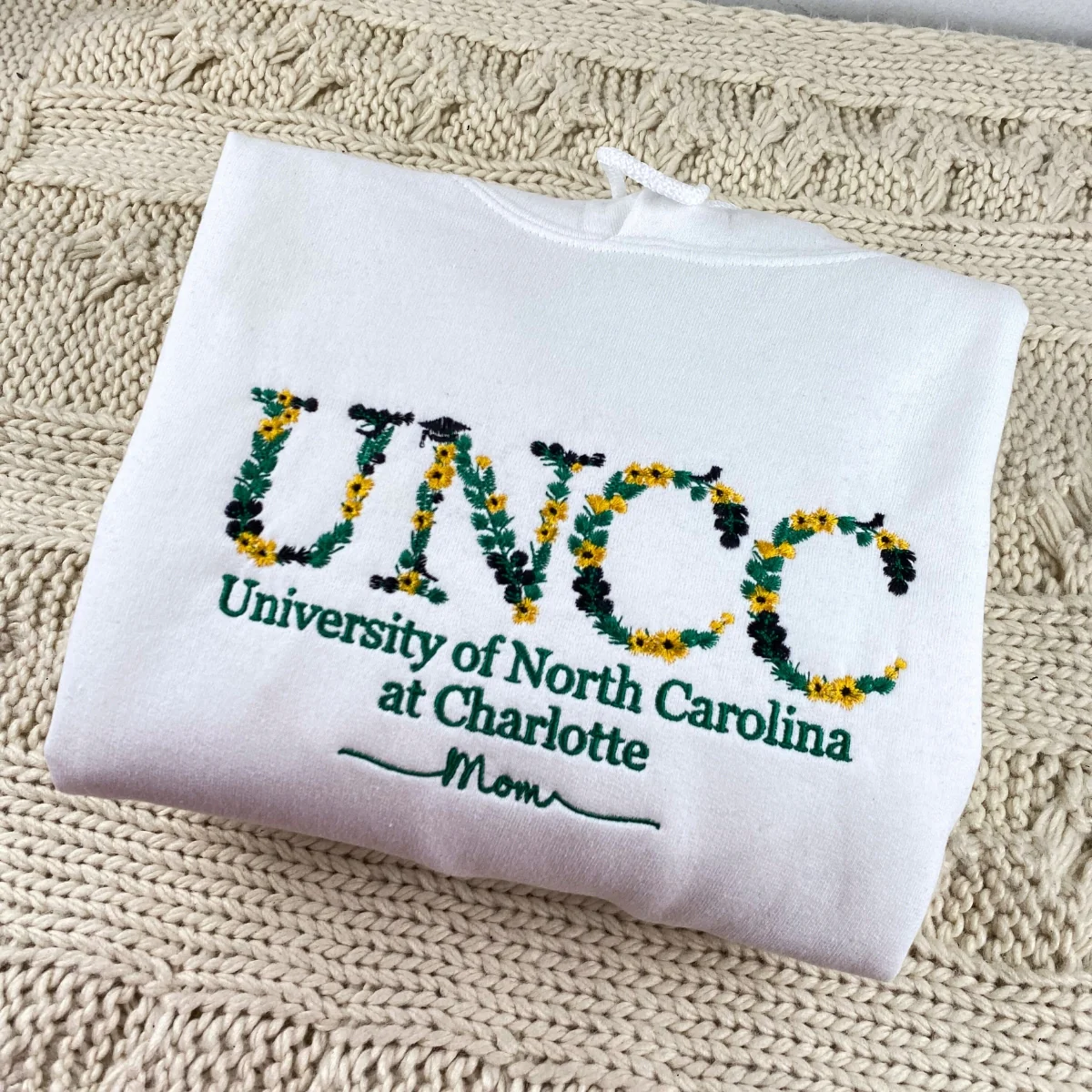 Custom Floral University Hoodies - Personalized Botanical College Embroidered Sweatshirts - Your Design - Image 6