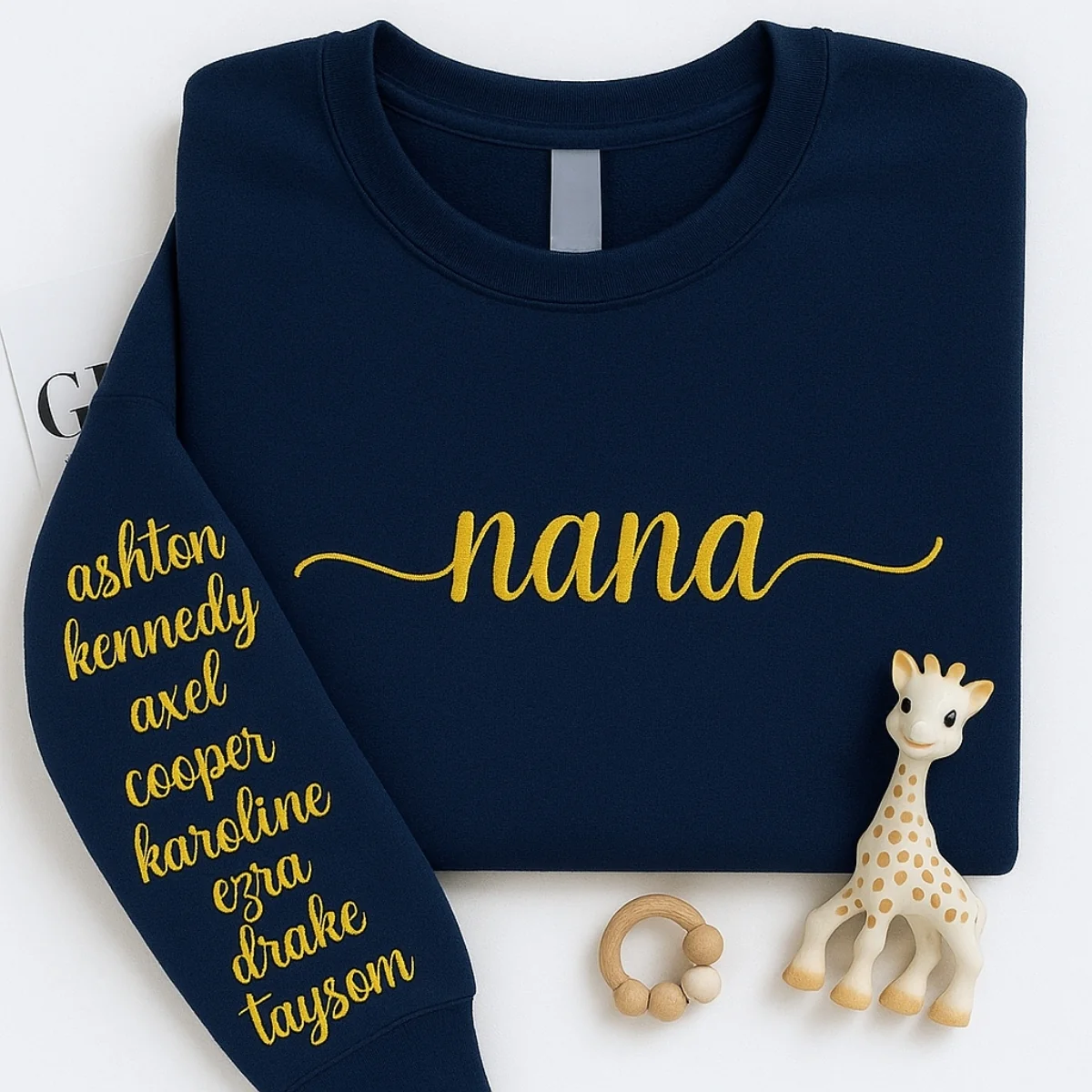 Custom Grandchildren Names Sweatshirt - Nana Hoodie with Kids Names Embroidered - Personalized Grandma Gift - Image 5