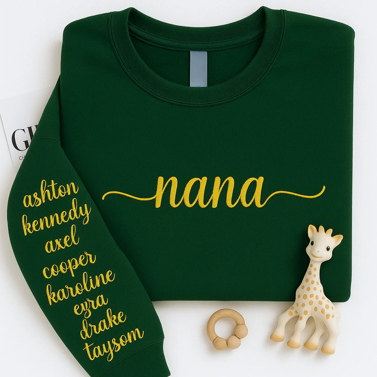 Custom Grandchildren Names Sweatshirt - Nana Hoodie with Kids Names Embroidered - Personalized Grandma Gift - Image 7